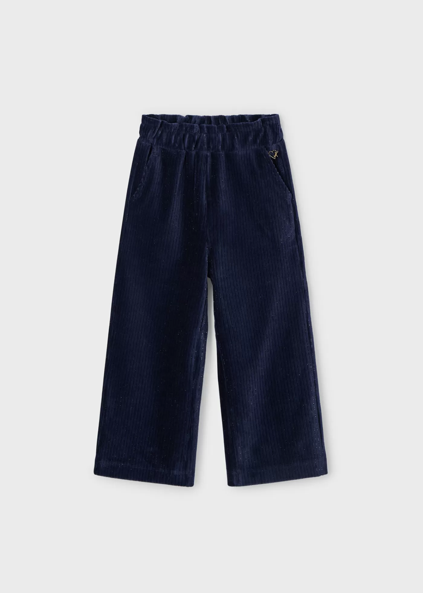 Mayoral Girl Flared Corduroy Pants Navyblue New