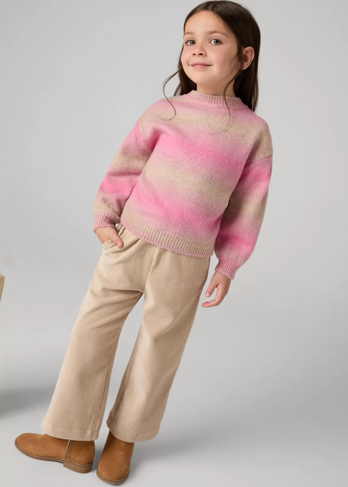 Mayoral Girl Flared Corduroy Pants Sepia Cheap