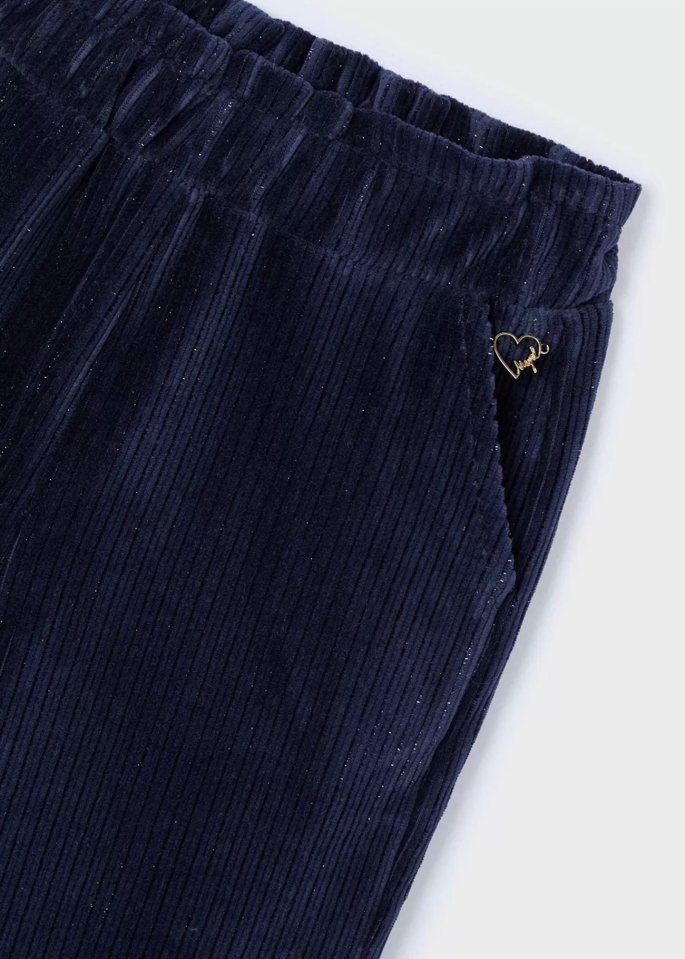 Mayoral Girl Flared Corduroy Pants Navyblue New
