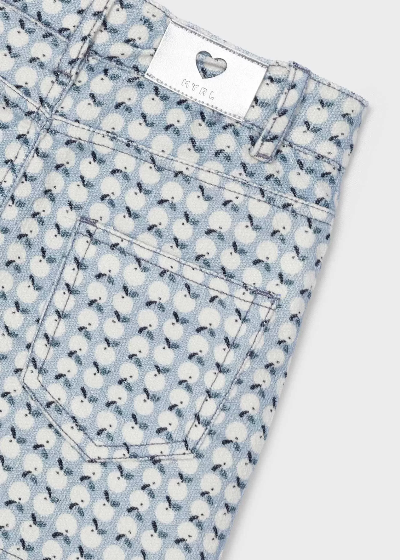 Mayoral Girl Floral Corduroy Skirt Skyblue Store