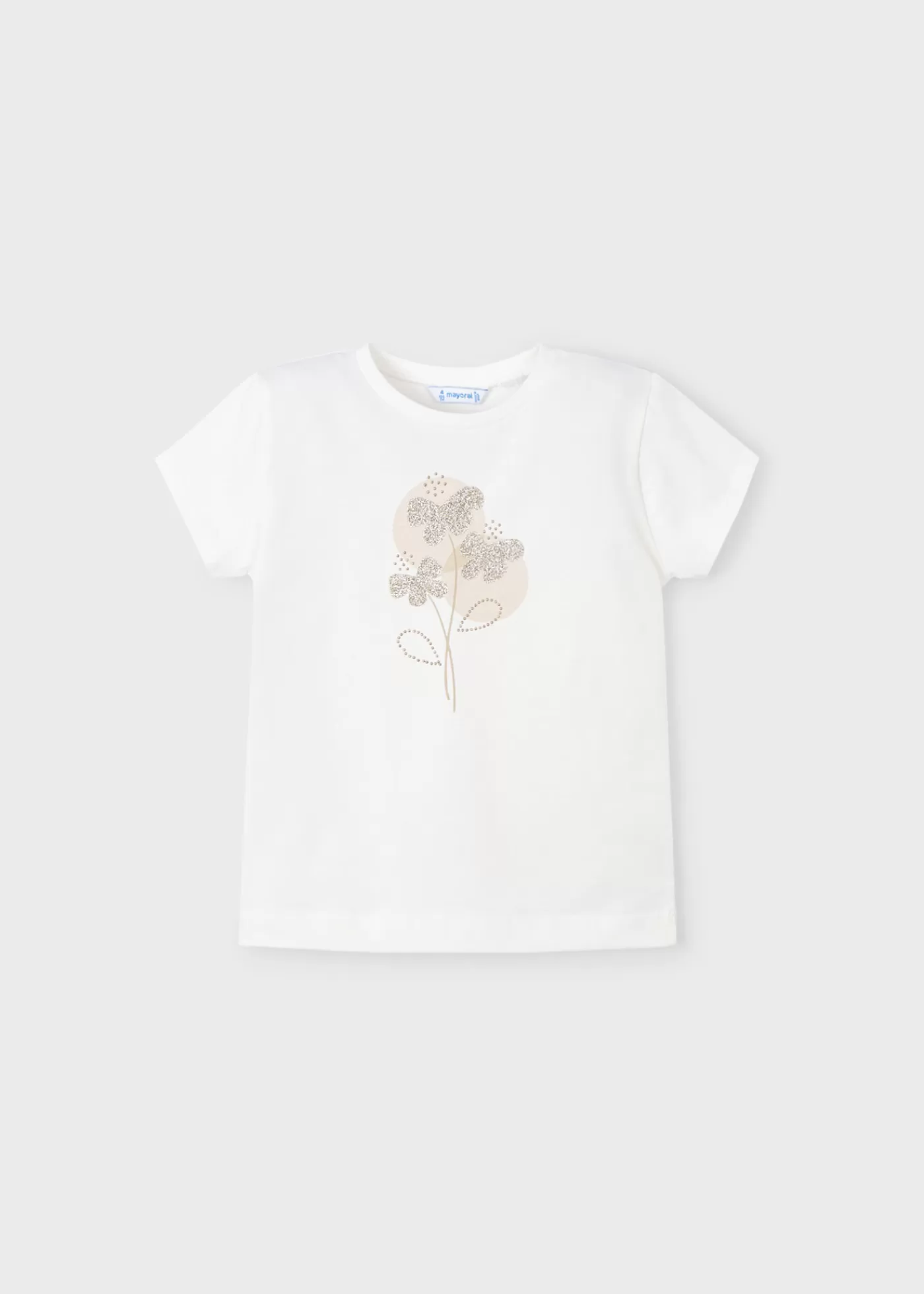 Mayoral Girl Floral T-Shirt Offwhite Sale