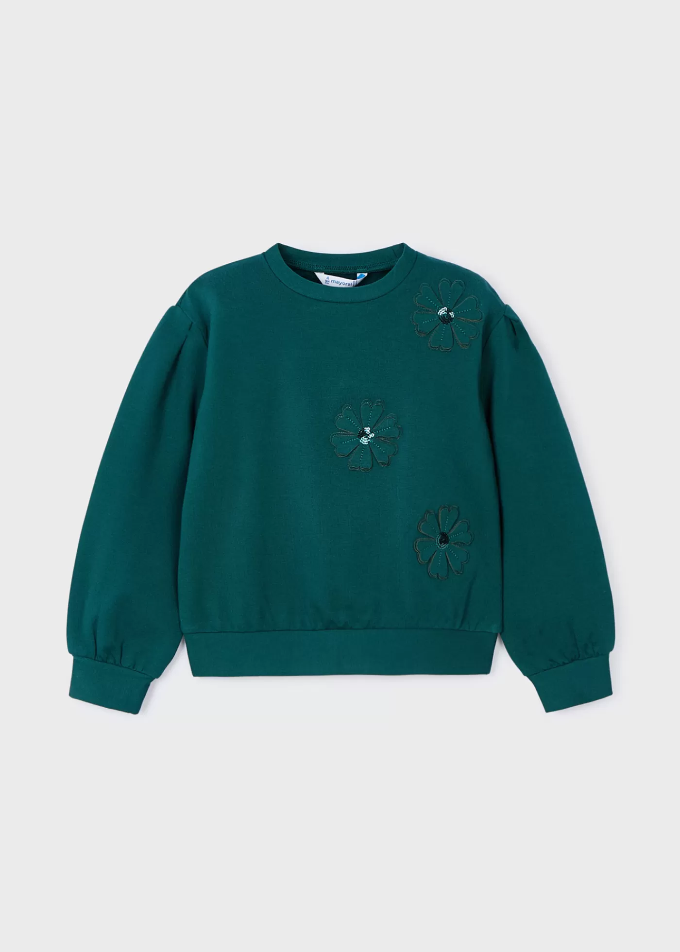 Mayoral Girl Flower Applique Sweater Bottle Cheap