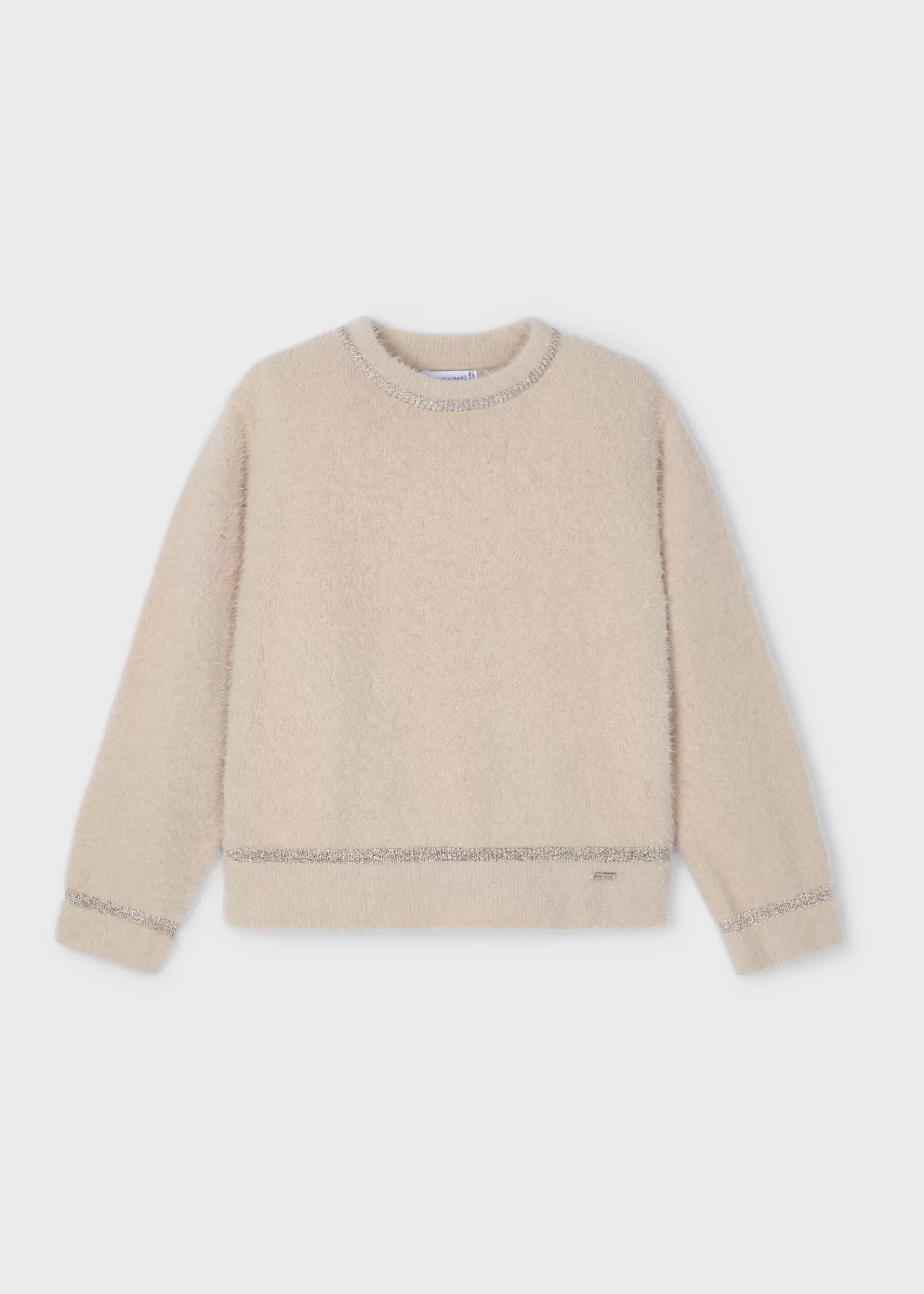 Mayoral Girl Fur Sweater Sand Flash Sale