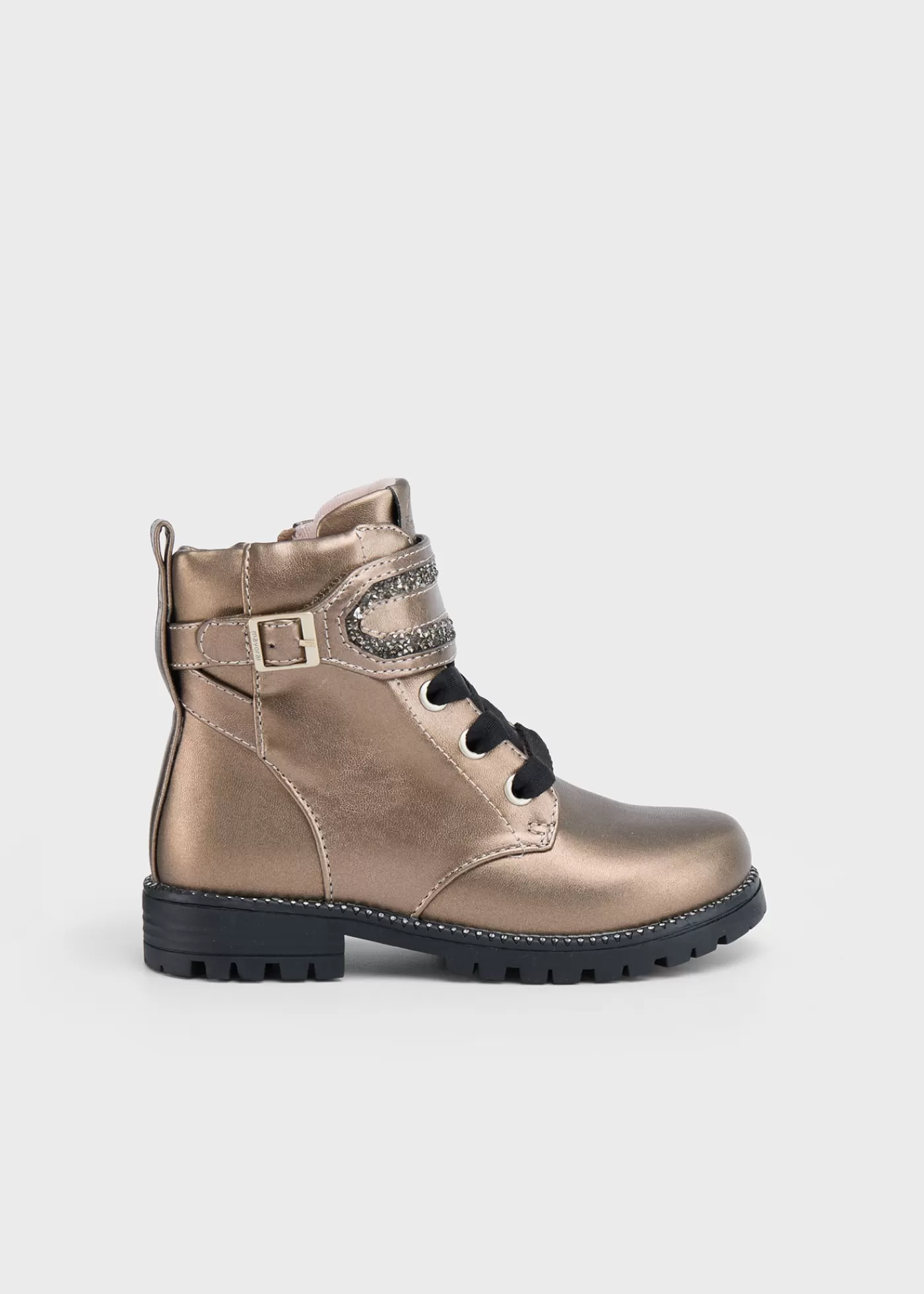 Mayoral Girl Glitter Biker Boots Bronce Fashion