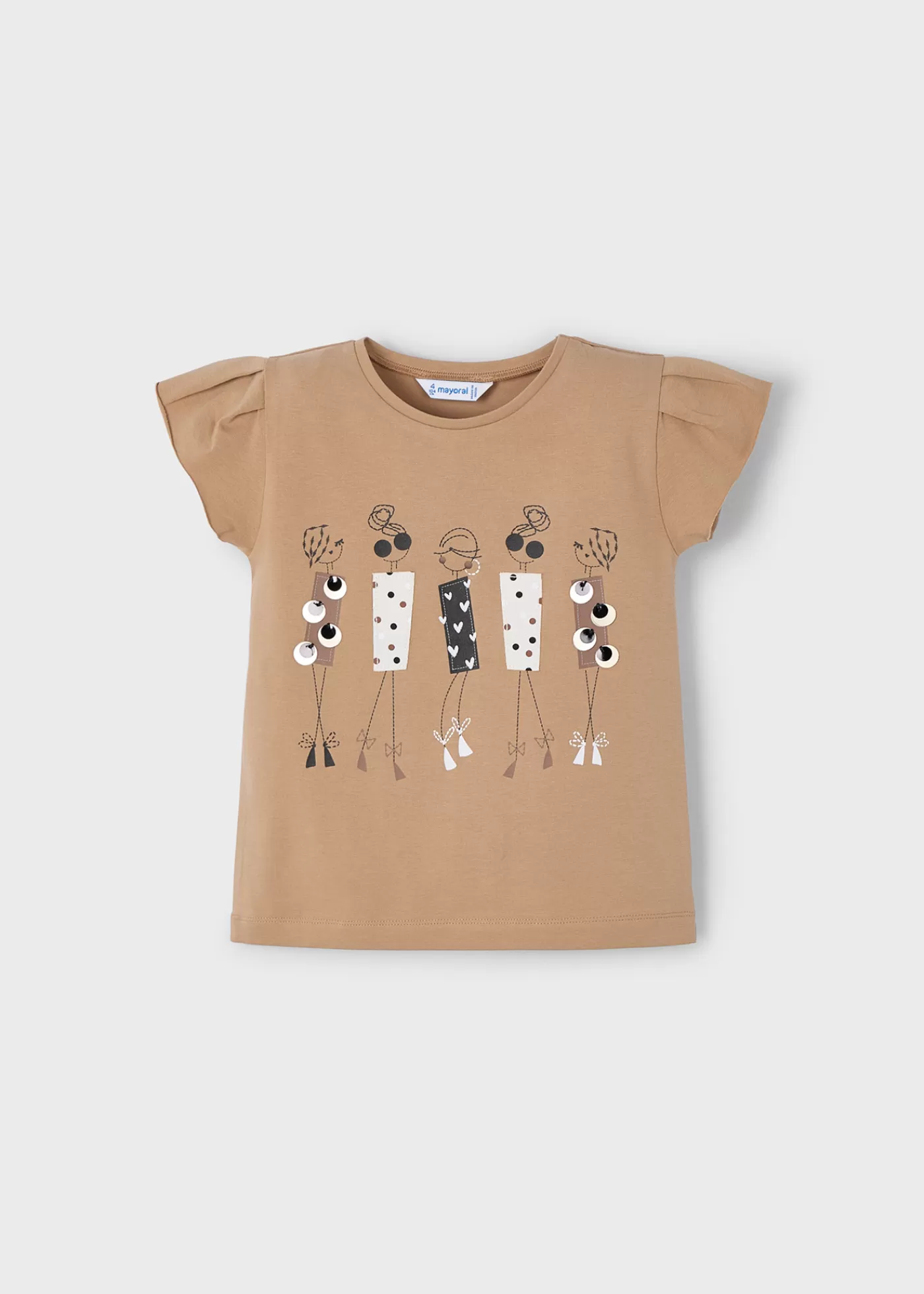 Mayoral Girl Graphic T-Shirt Cinnamon Hot