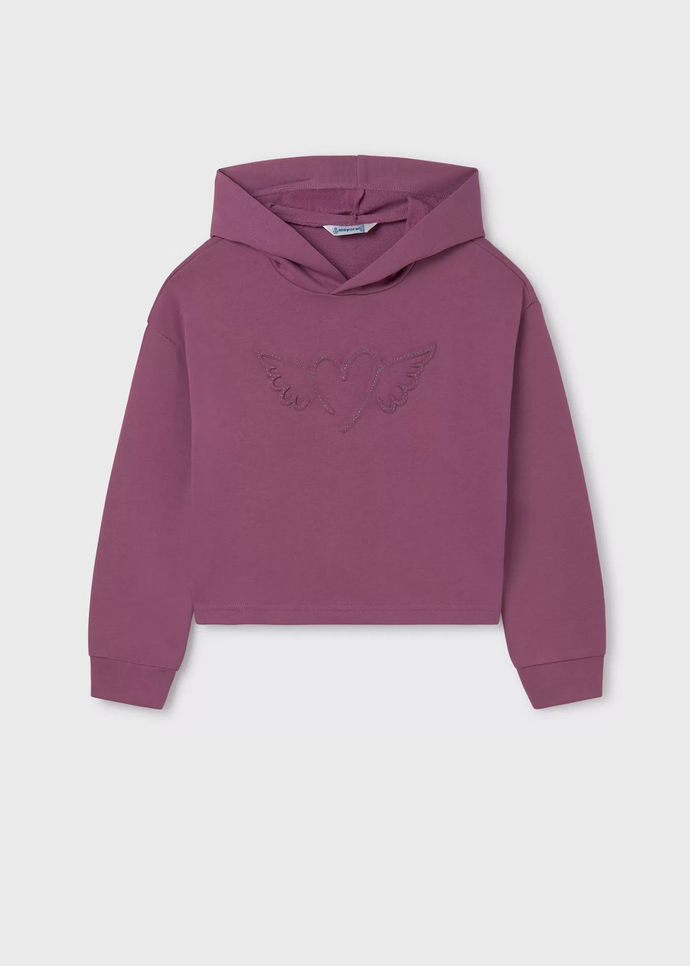 Mayoral Girl Heart Hoodie Mauve Discount