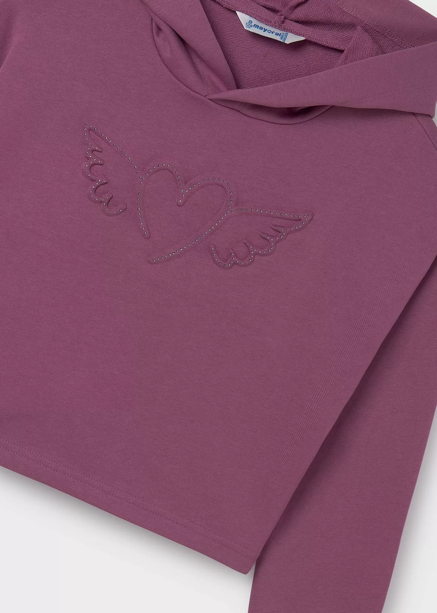 Mayoral Girl Heart Hoodie Mauve Discount