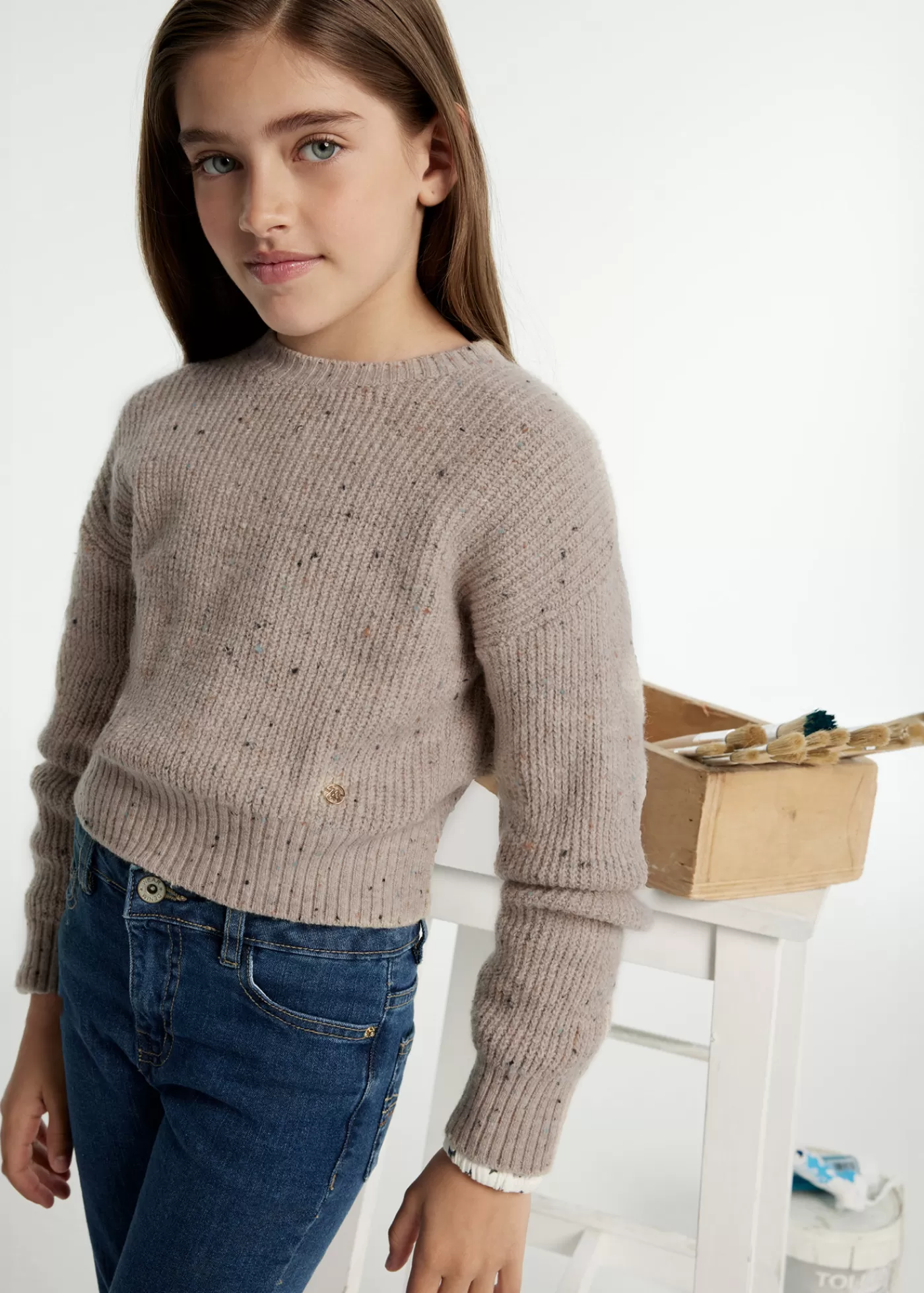 Mayoral Girl Heather Sweater Sepianeps Fashion