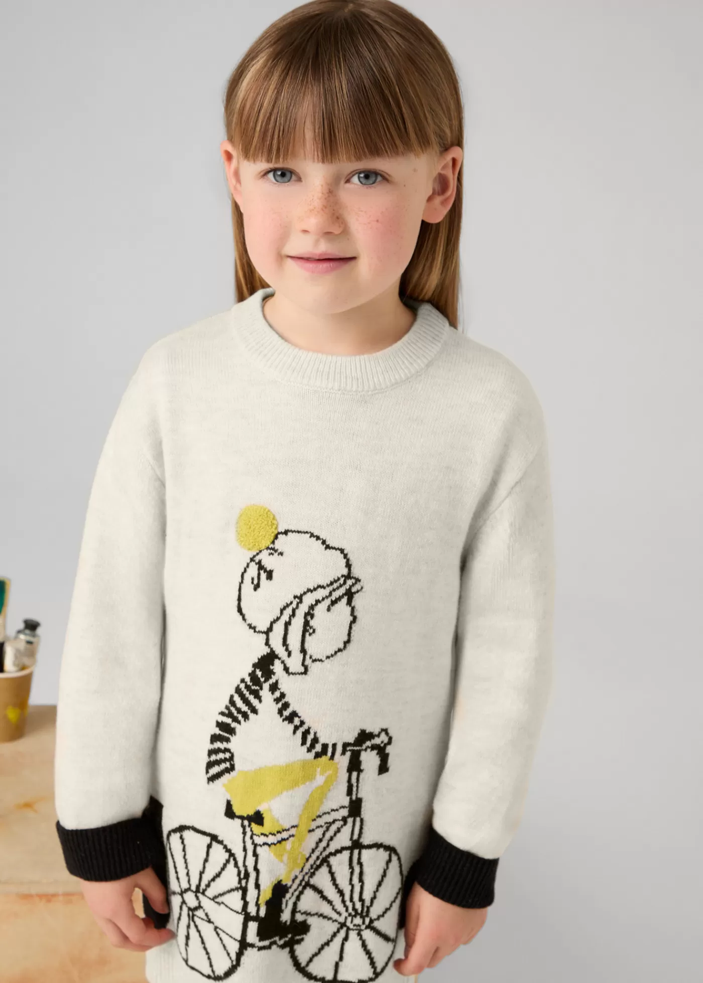 Mayoral Girl Knit Bike Sweater Dress Chickpeamelange Cheap