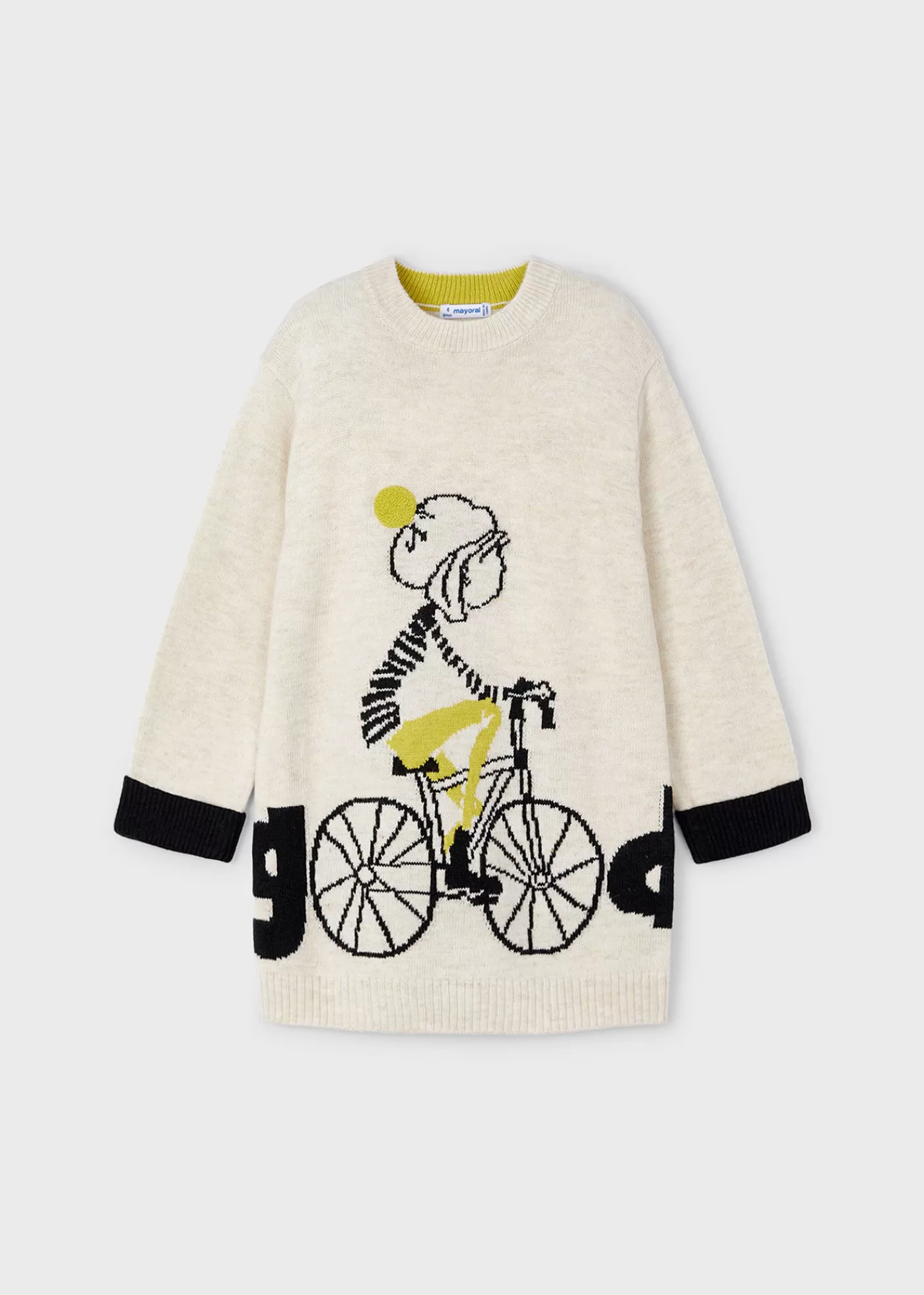 Mayoral Girl Knit Bike Sweater Dress Chickpeamelange Cheap