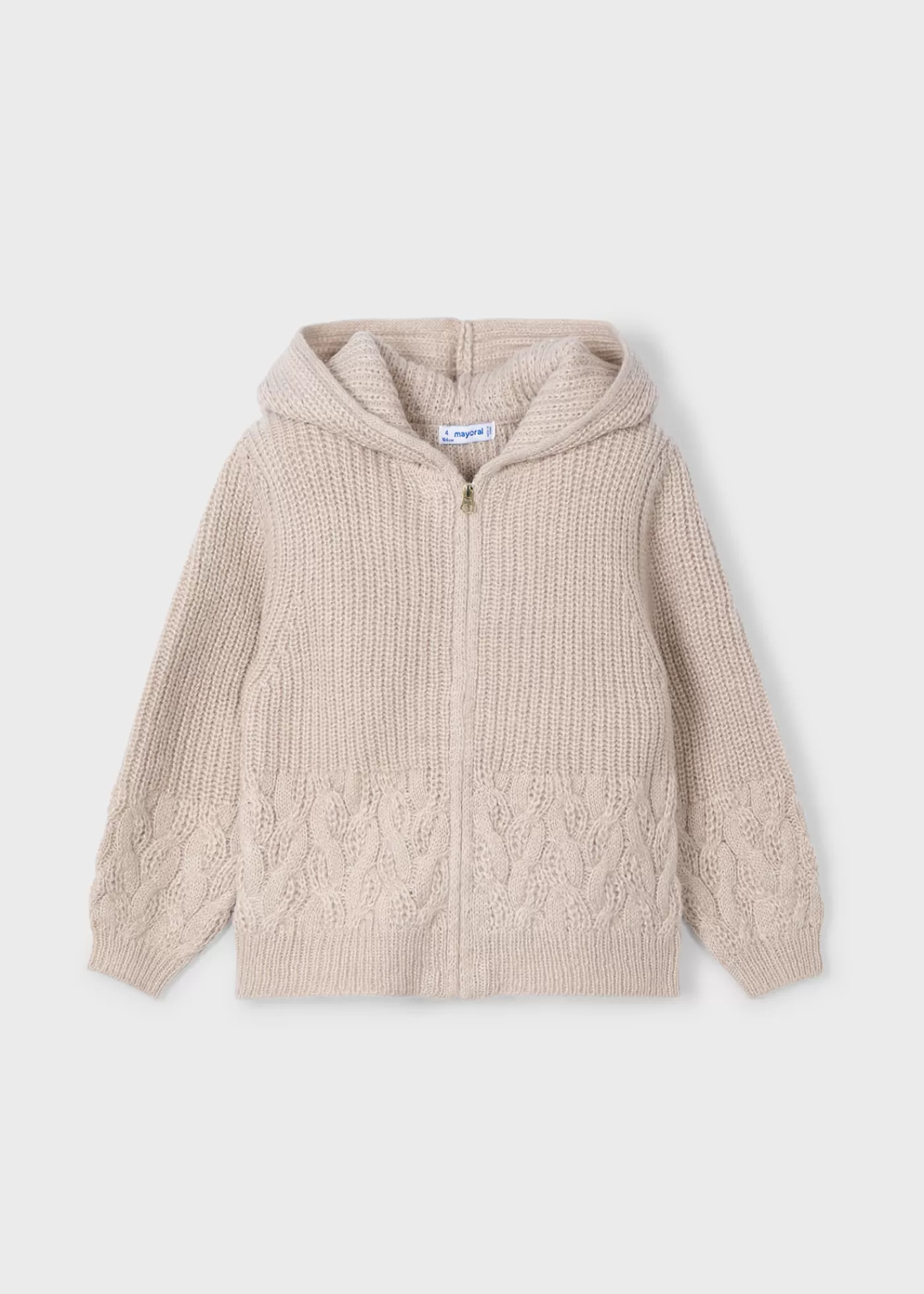 Mayoral Girl Knit Cardigan Sand Cheap