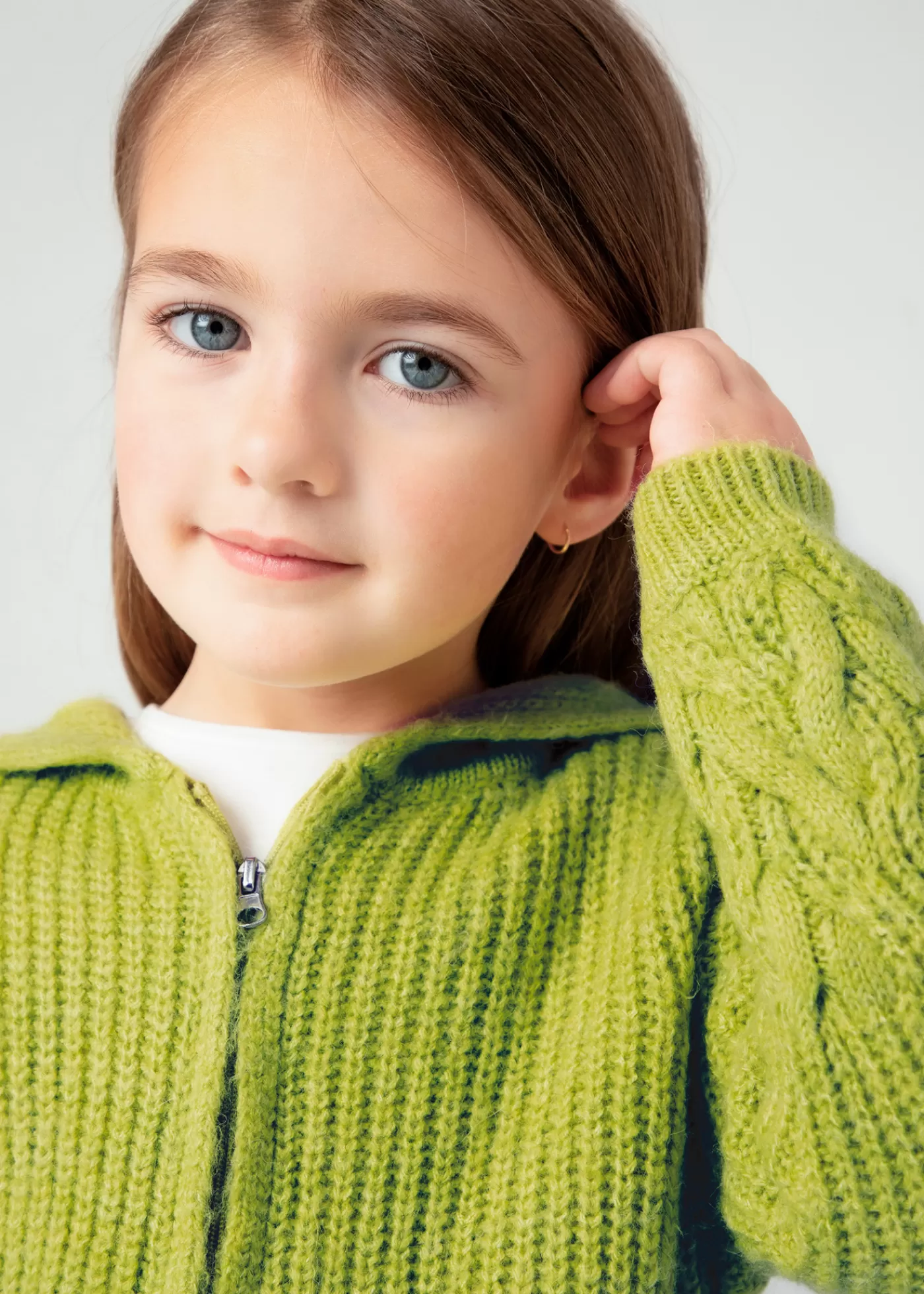 Mayoral Girl Knit Cardigan Citronella Hot