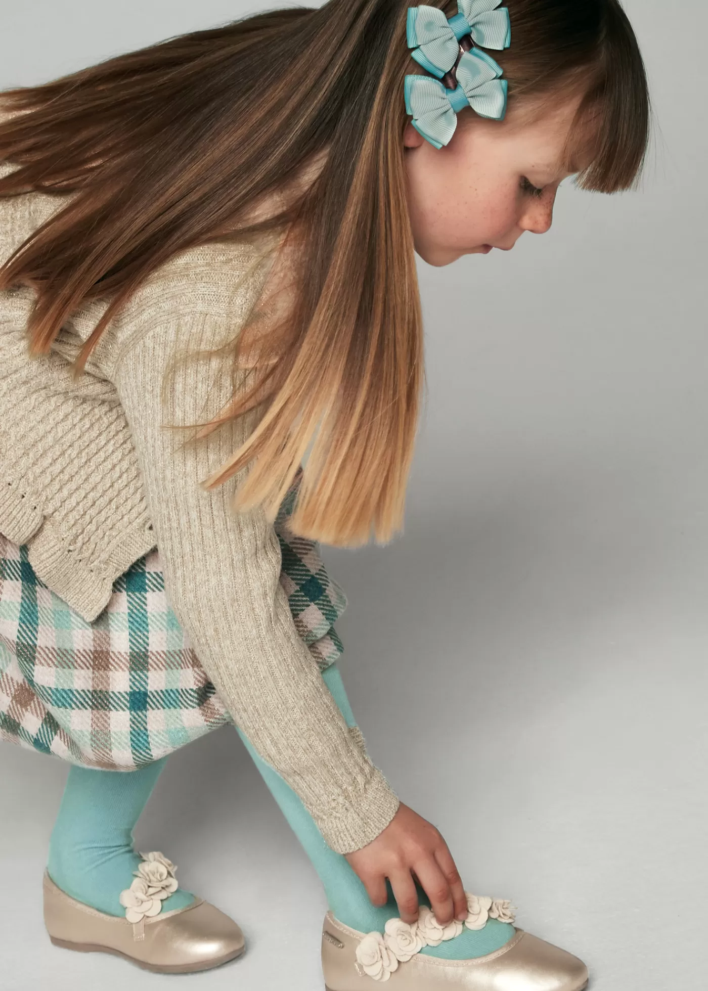 Mayoral Girl Knit Cardigan with Faux Fur Collar Marzipan Best