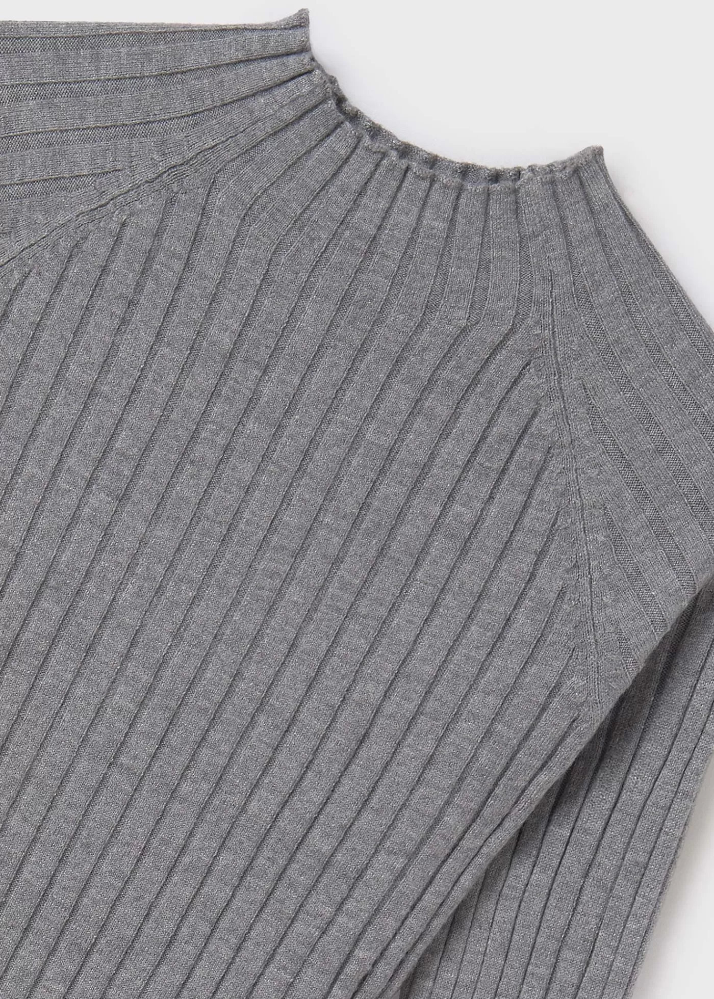 Mayoral Girl Knit Turtleneck Steel Hot