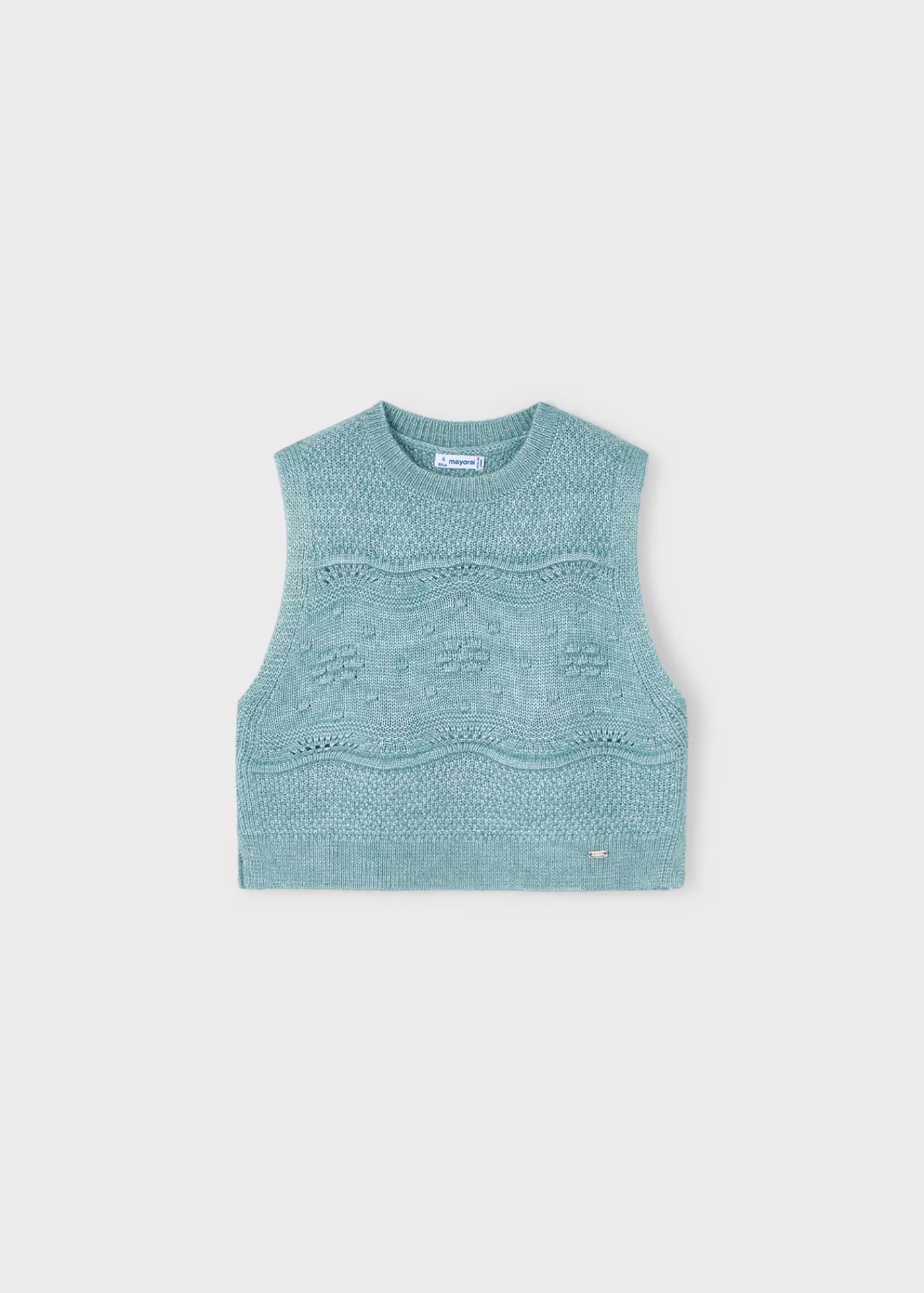 Mayoral Girl Knit Vest Emeraldheather Outlet