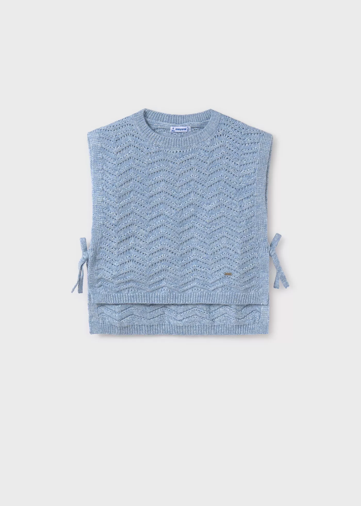 Mayoral Girl Knit Vest Indigo Fashion