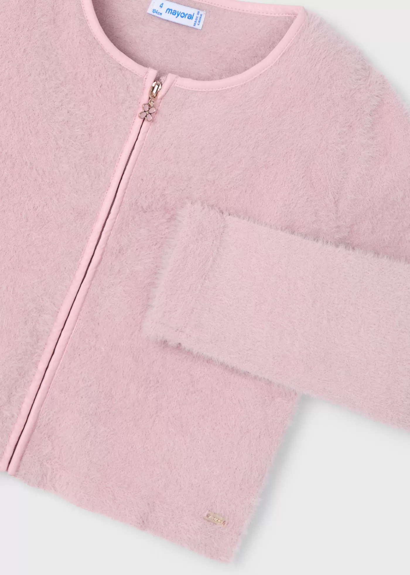 Mayoral Girl Knit Zip Cardigan Nude Online