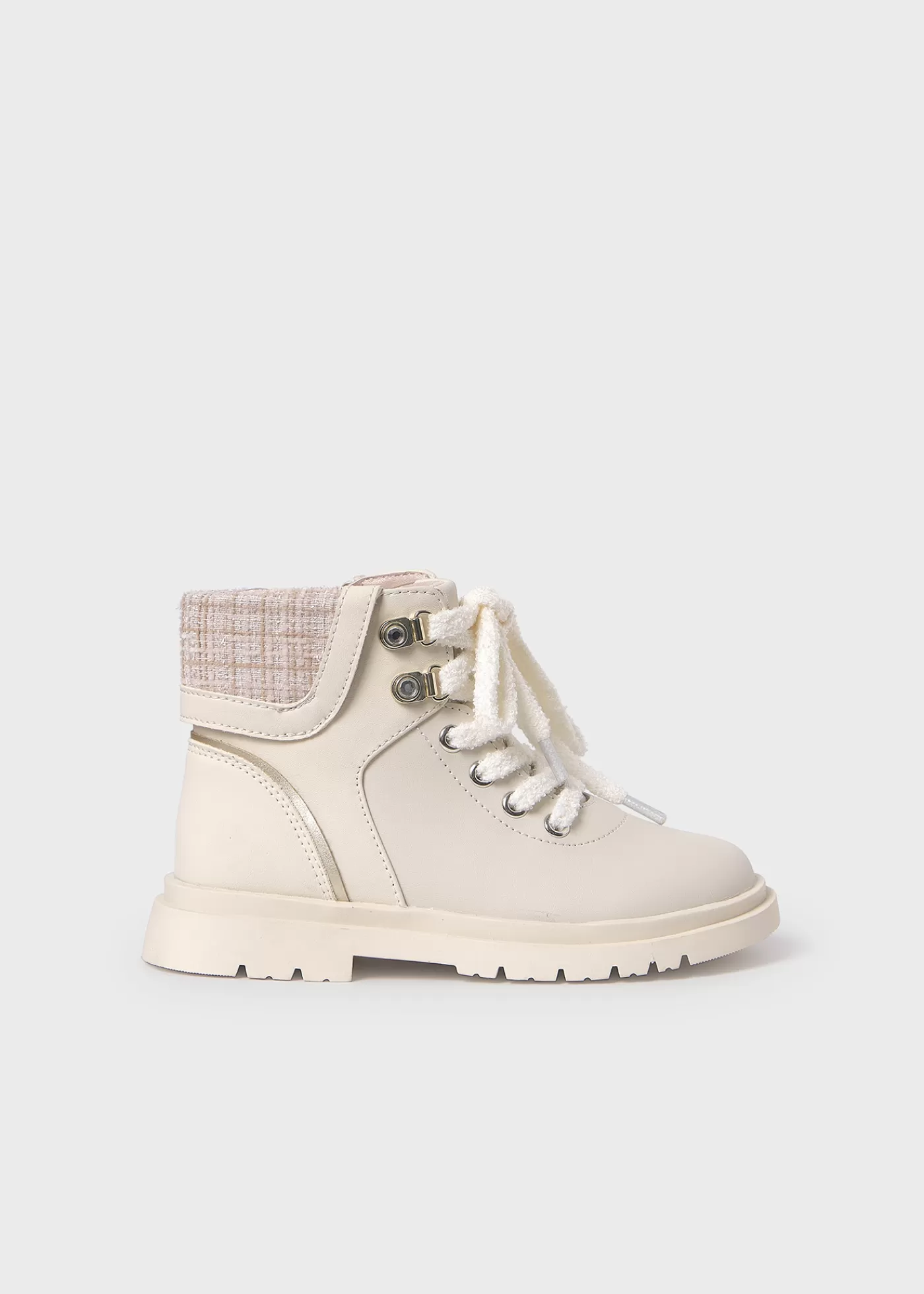 Mayoral Girl Leather Biker Boots Offwhite Best