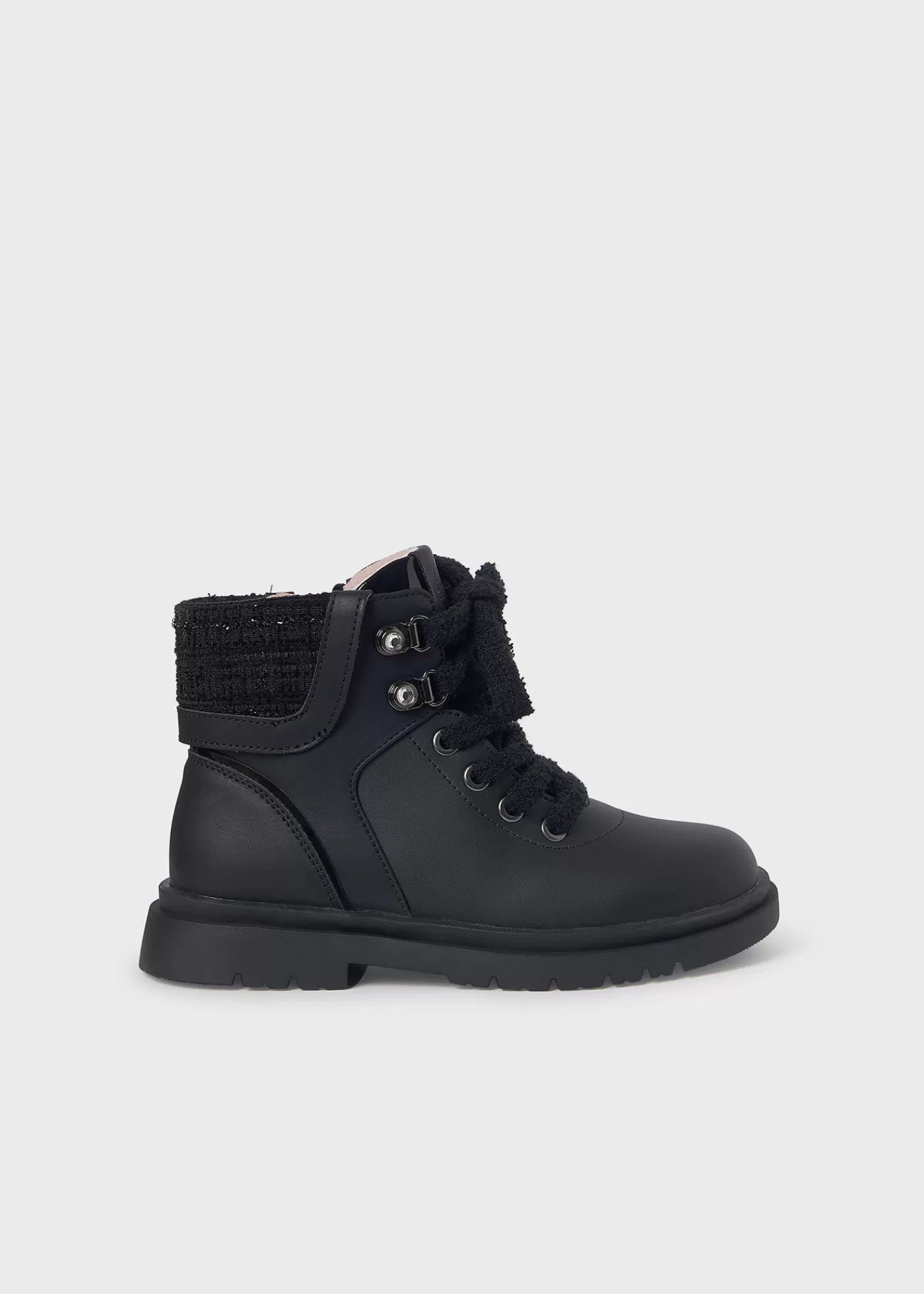 Mayoral Girl Leather Biker Boots Black Shop