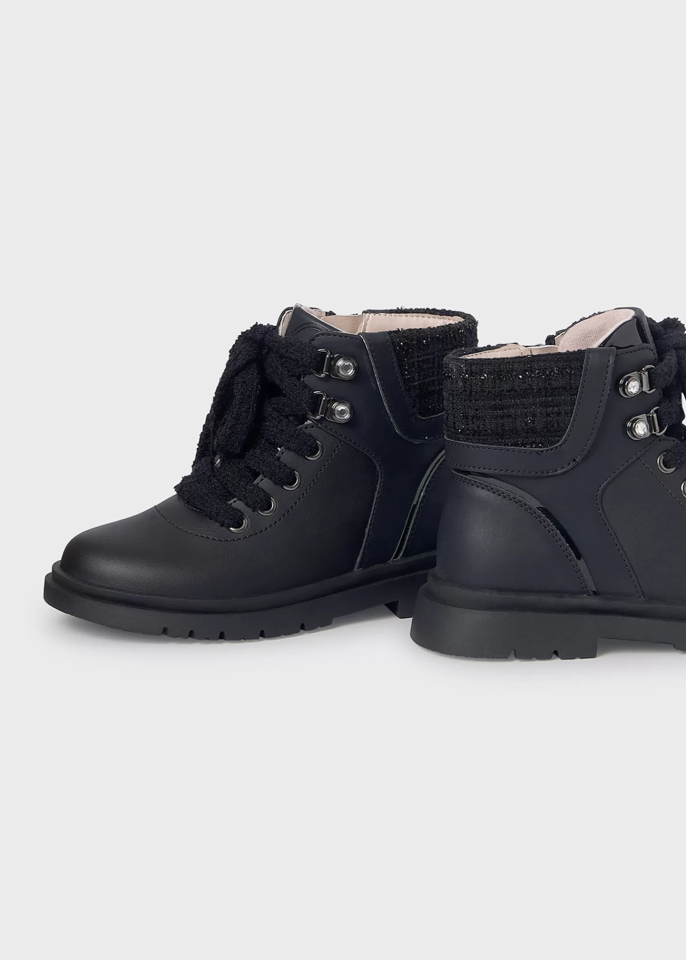 Mayoral Girl Leather Biker Boots Black Best Sale