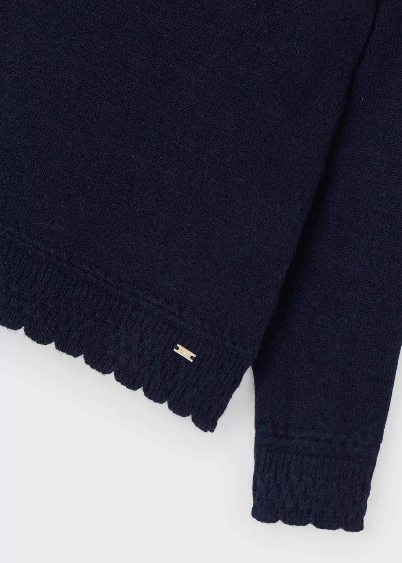 Mayoral Girl Lettuce Hem Sweater Navyblue Cheap