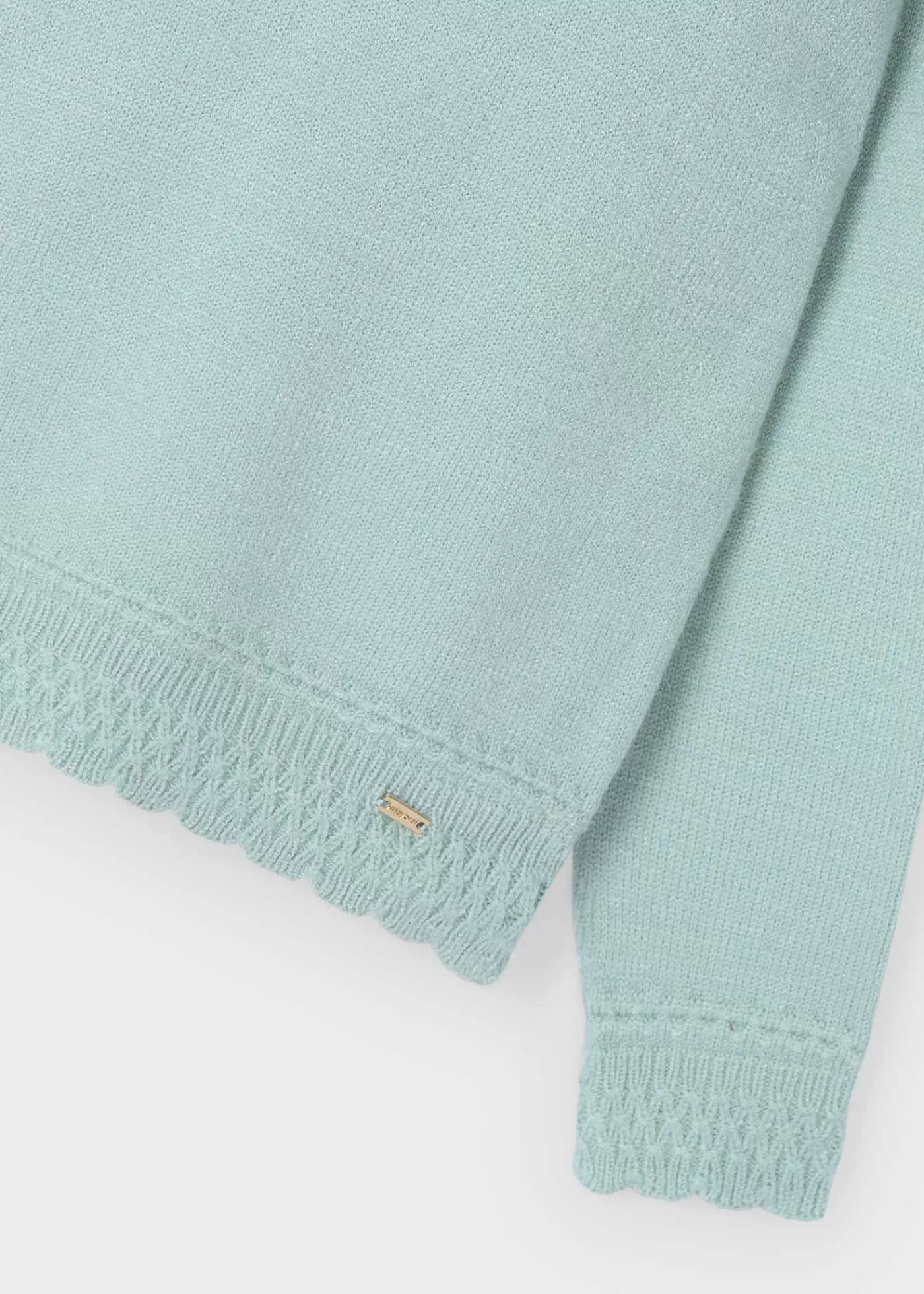 Mayoral Girl Lettuce Hem Sweater Jade Outlet