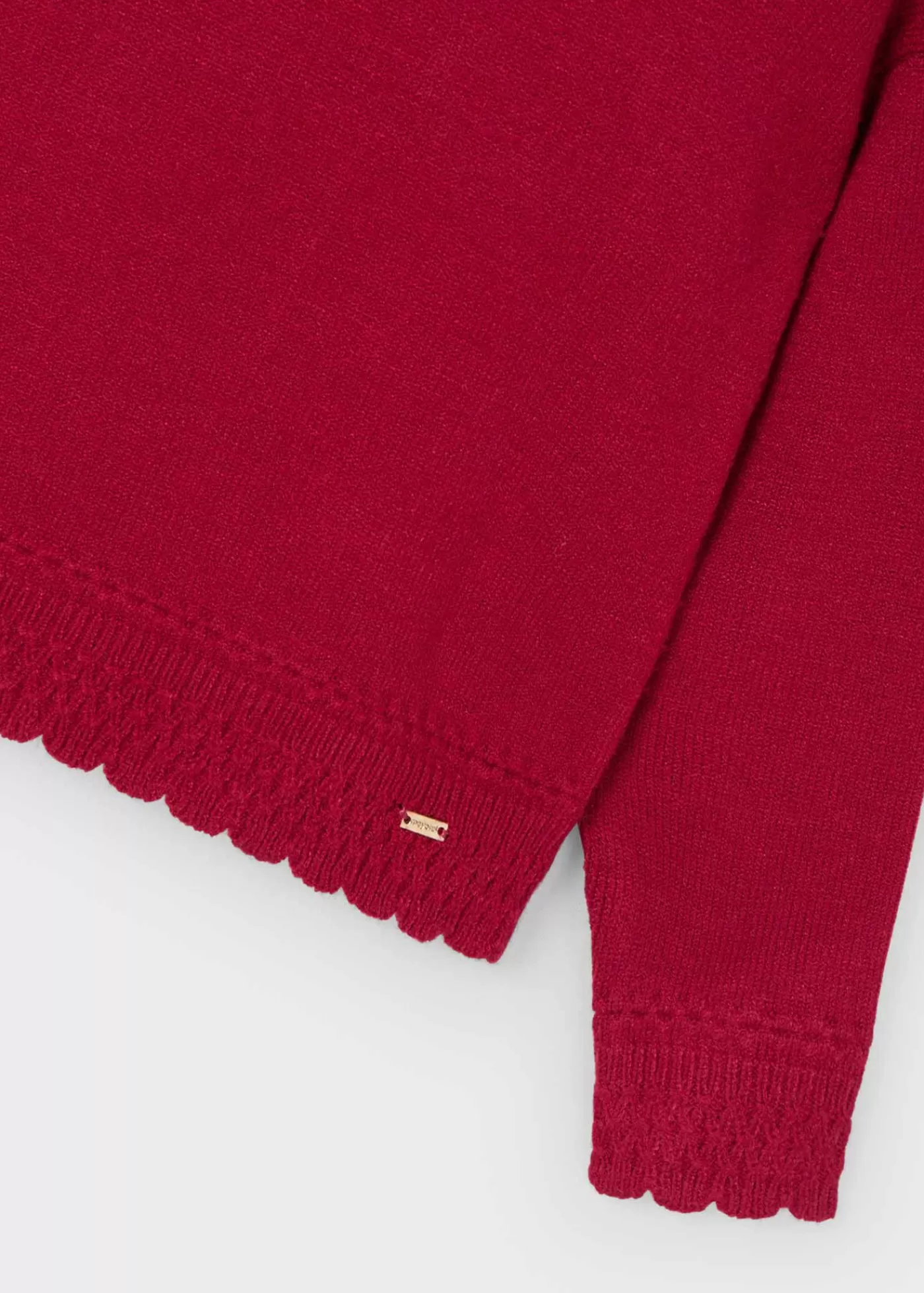 Mayoral Girl Lettuce Hem Sweater Cherry Outlet