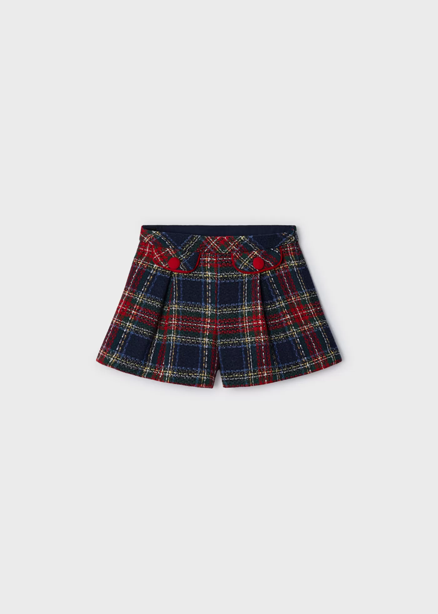 Mayoral Girl Plaid Shorts Navy-Cherry Cheap