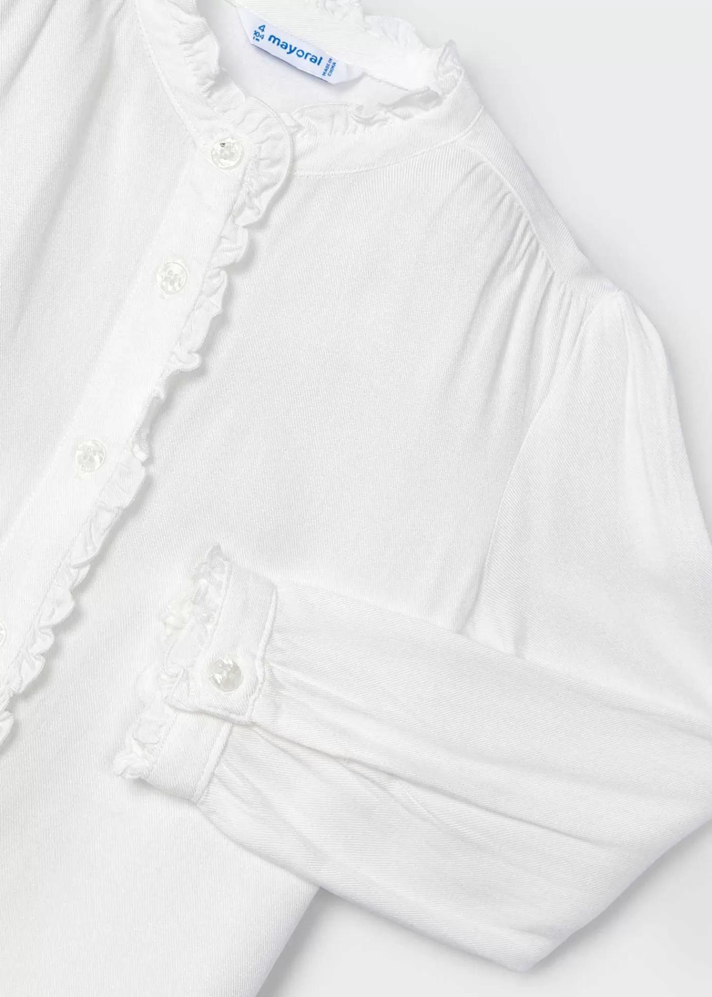 Mayoral Girl Ruffle Blouse Offwhite Discount