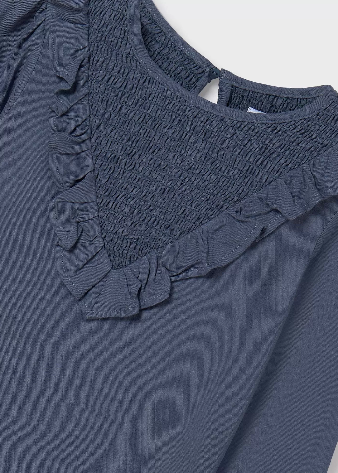 Mayoral Girl Ruffle Blouse Blue New