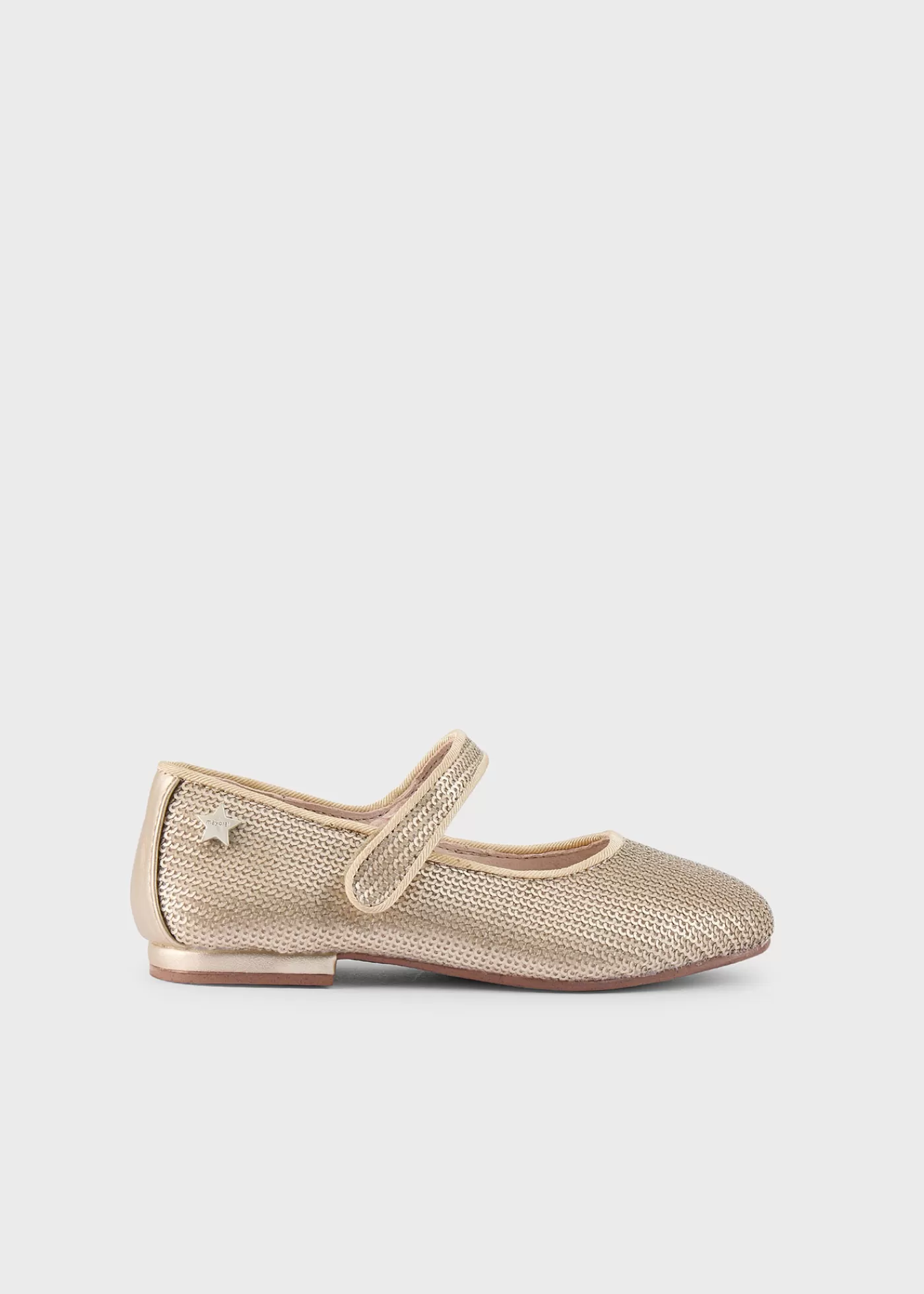 Mayoral Girl Sequin Mary Janes Gold Discount