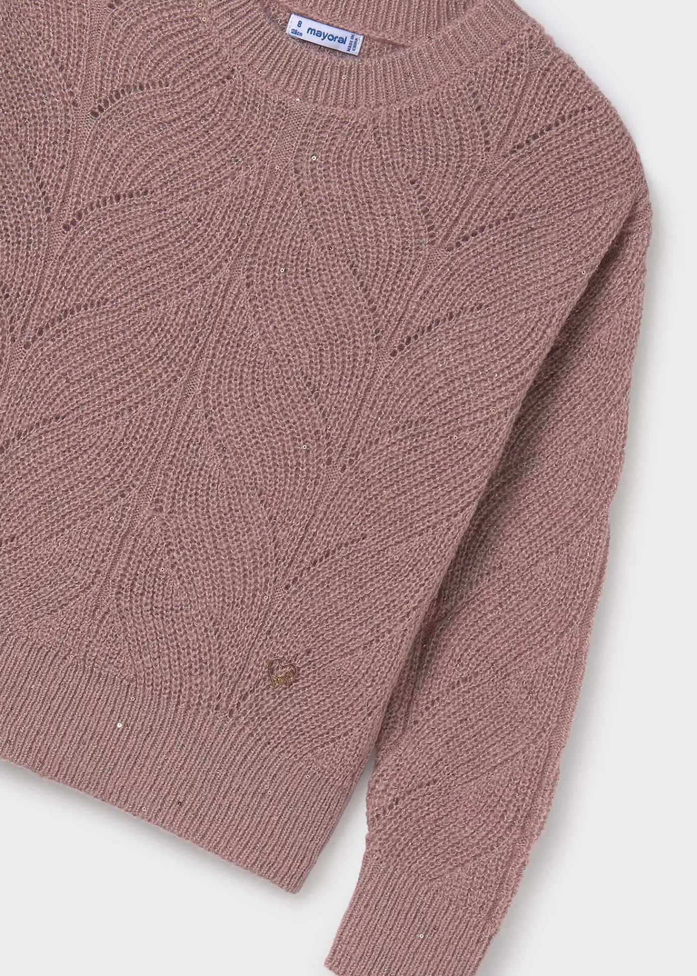 Mayoral Girl Sequin Sweater Nude Flash Sale