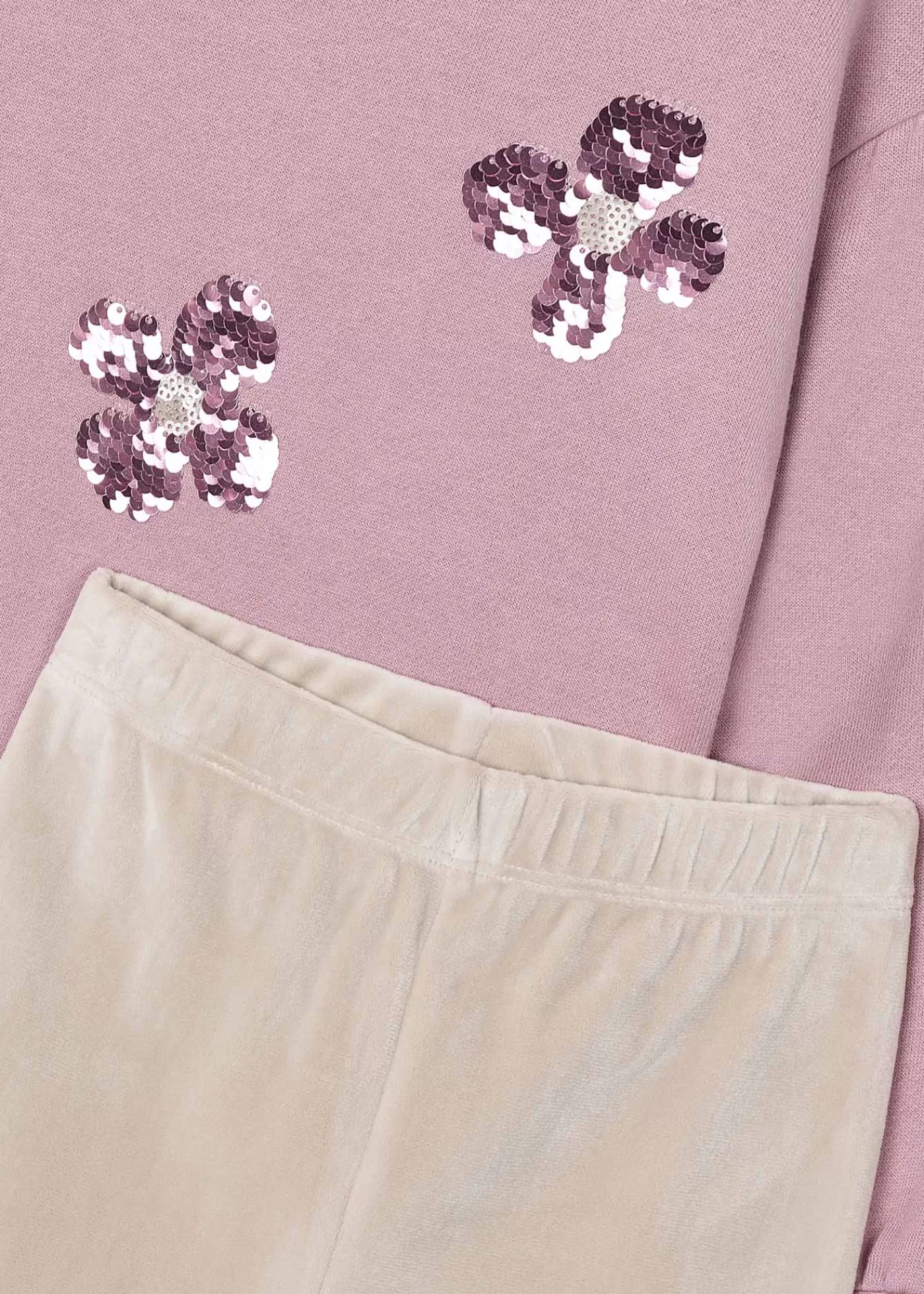 Mayoral Girl Sequin Sweatshirt and Leggings Set Rosy New