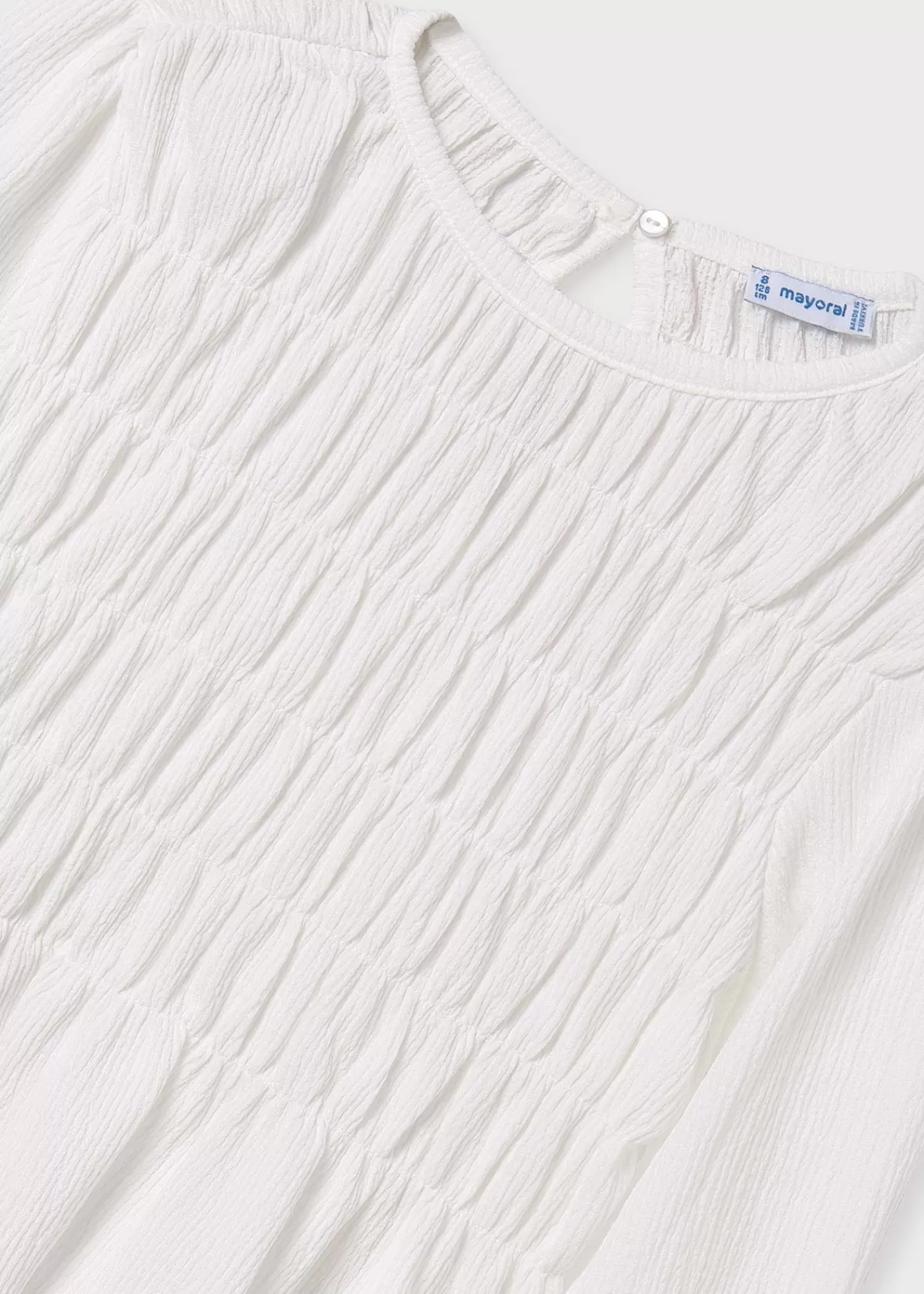 Mayoral Girl Shirred Blouse Offwhite Store