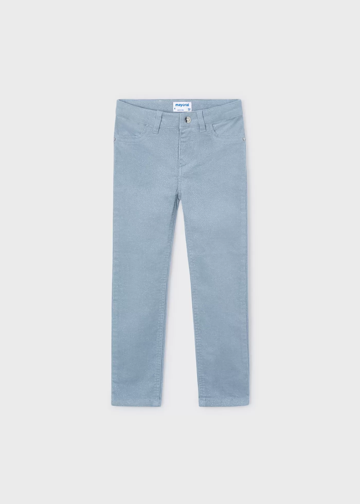 Mayoral Girl Sparkly Corduroy Jeans Skyblue Outlet