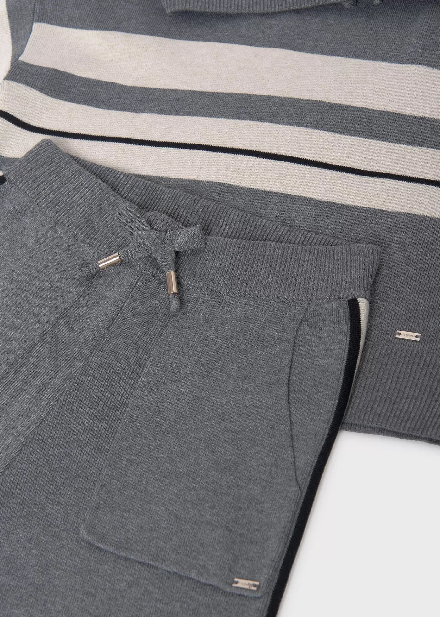 Mayoral Girl Striped Tracksuit Set Titaniumvigoré Clearance