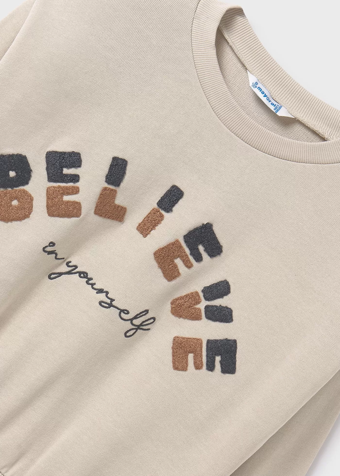 Mayoral Girl Sweatshirt with Shoulder Pads Stone Best