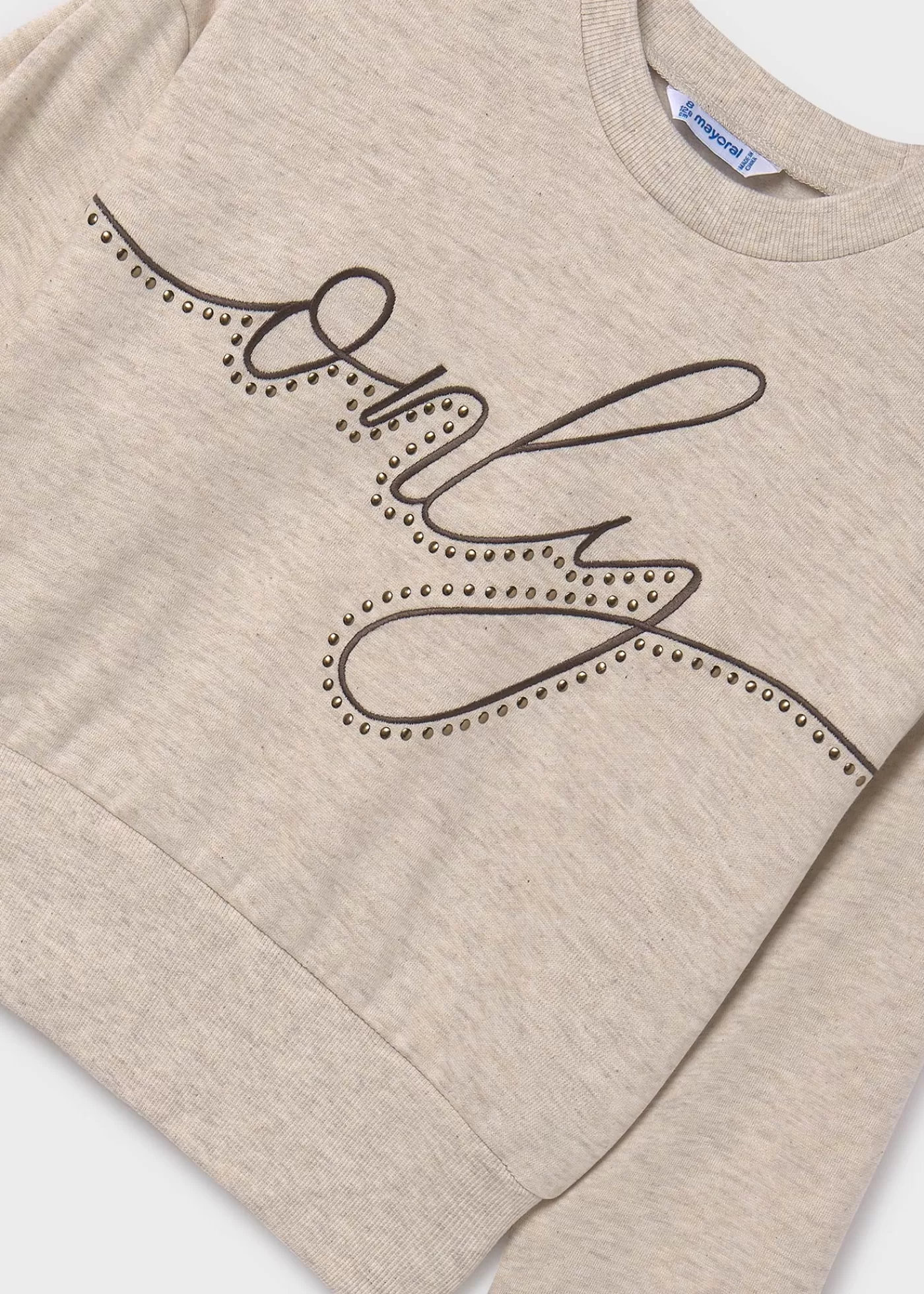 Mayoral Girl Text Print Sweatshirt Biscuitvigoré Discount