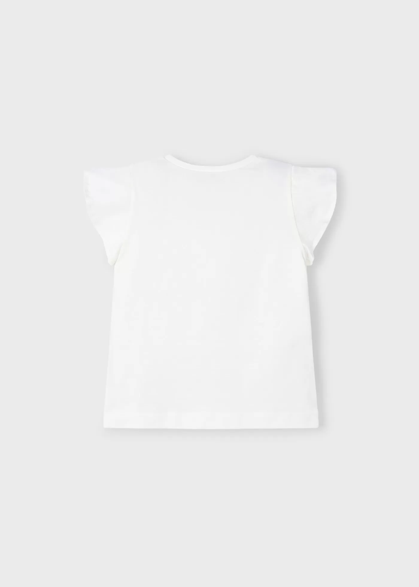 Mayoral Girl T-Shirt with Applique Offwhite Best Sale