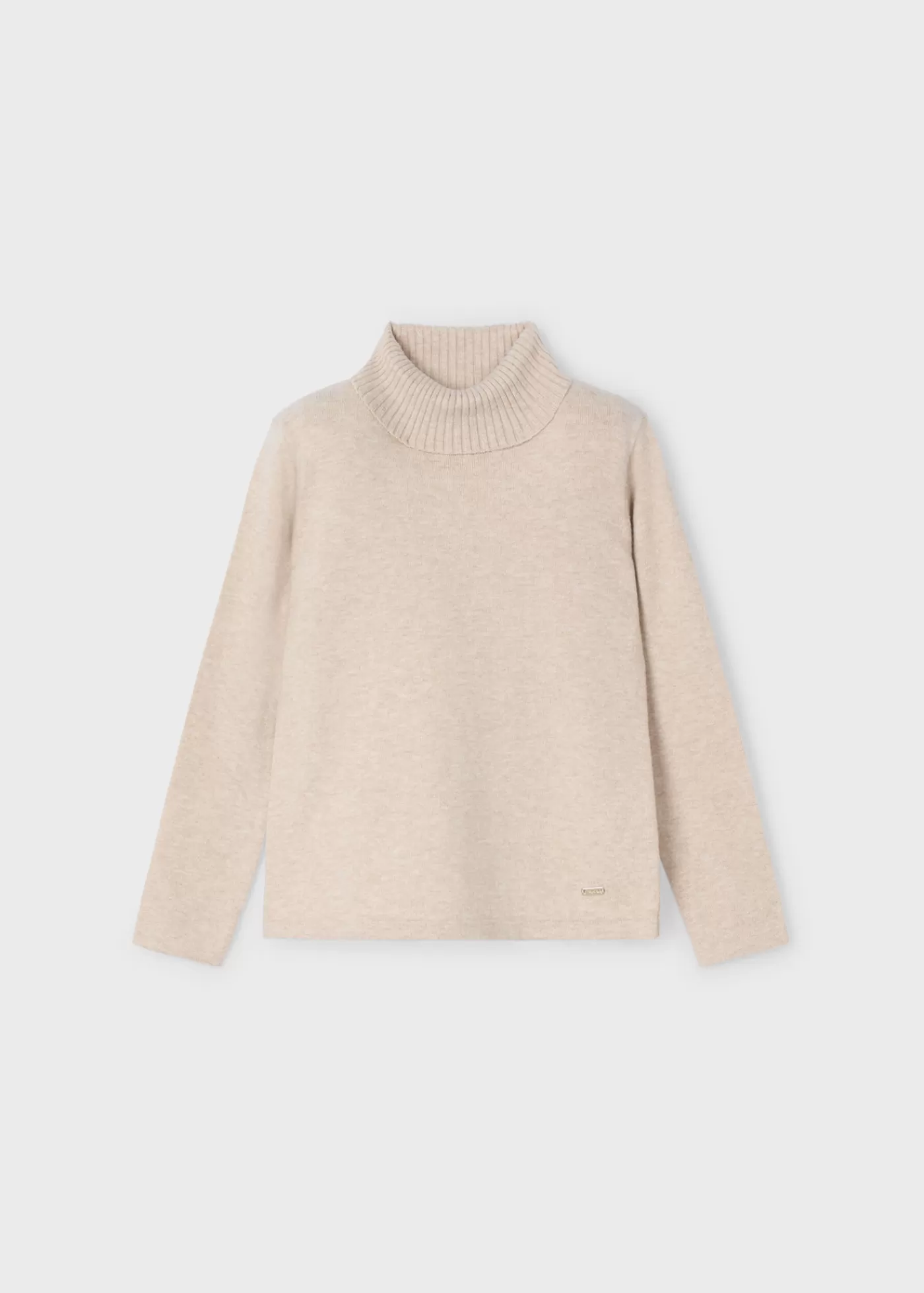 Mayoral Girl Turtleneck Sweater Sand Fashion