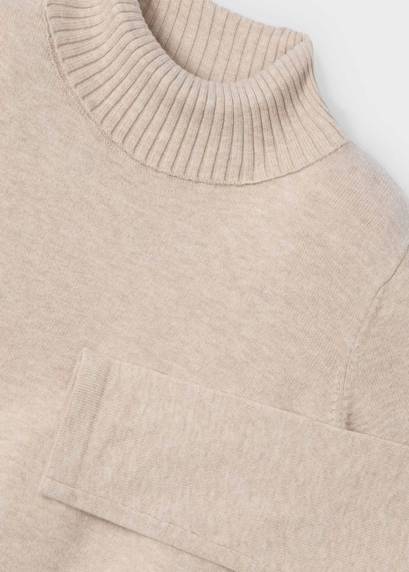 Mayoral Girl Turtleneck Sweater Sand Fashion