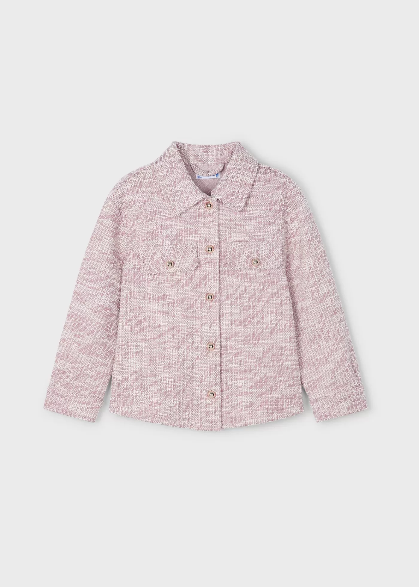 Mayoral Girl Tweed Overshirt Rosy Discount