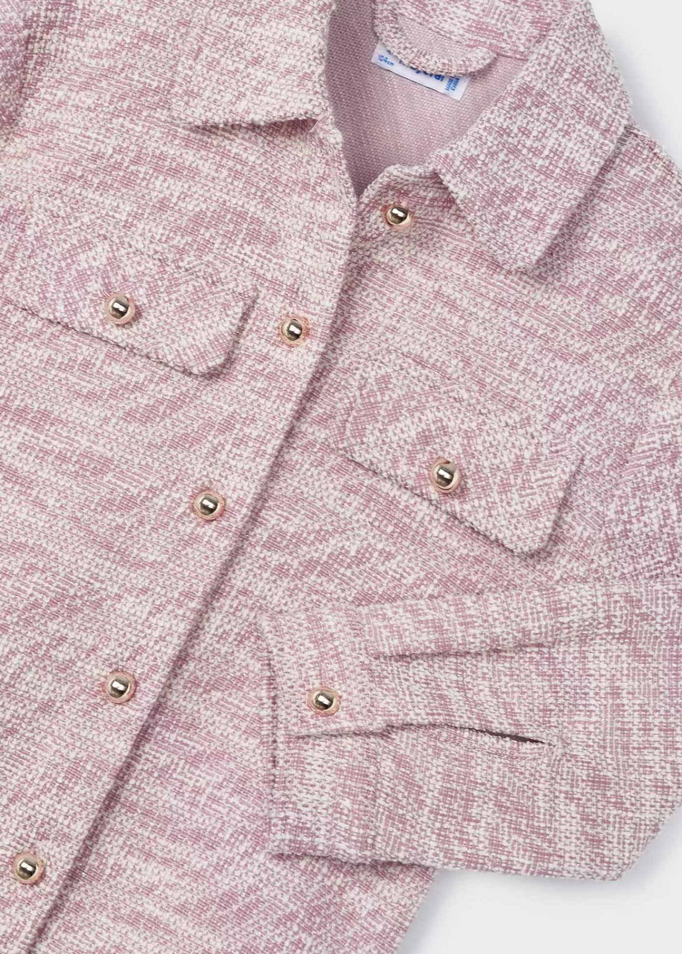 Mayoral Girl Tweed Overshirt Rosy Discount