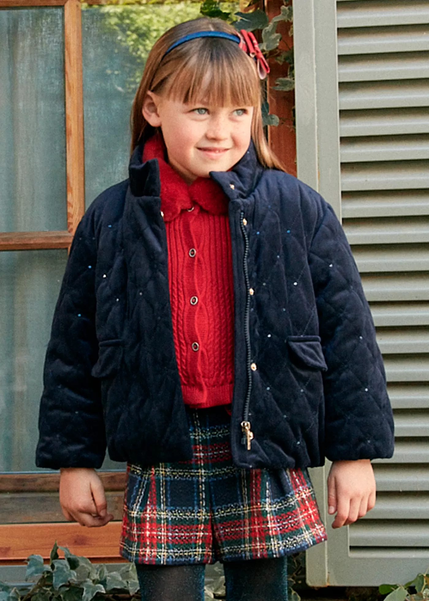 Mayoral Girl Velvet Jacket Navyblue Flash Sale