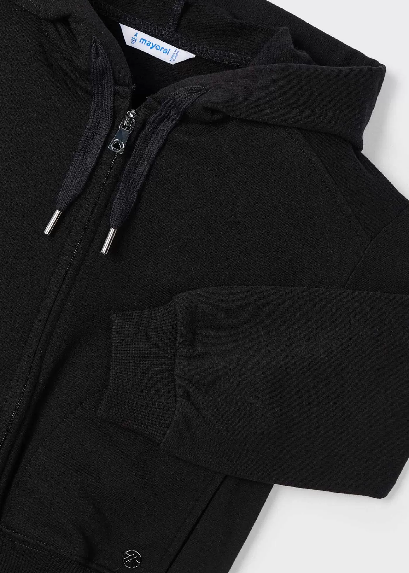 Mayoral Girl Zip Hoodie Black Flash Sale