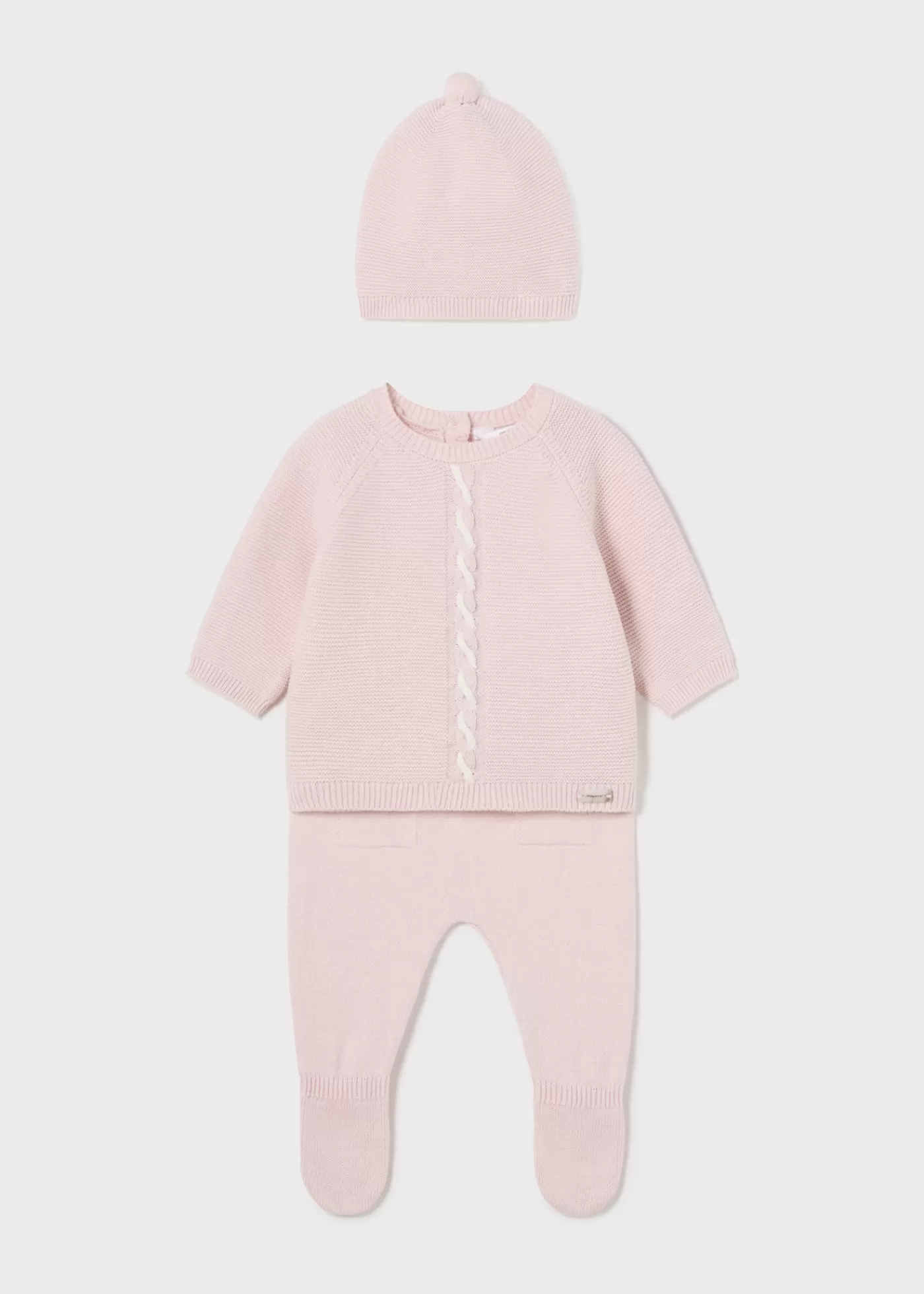Mayoral Newborn 3 Piece Knit Set Blush Sale