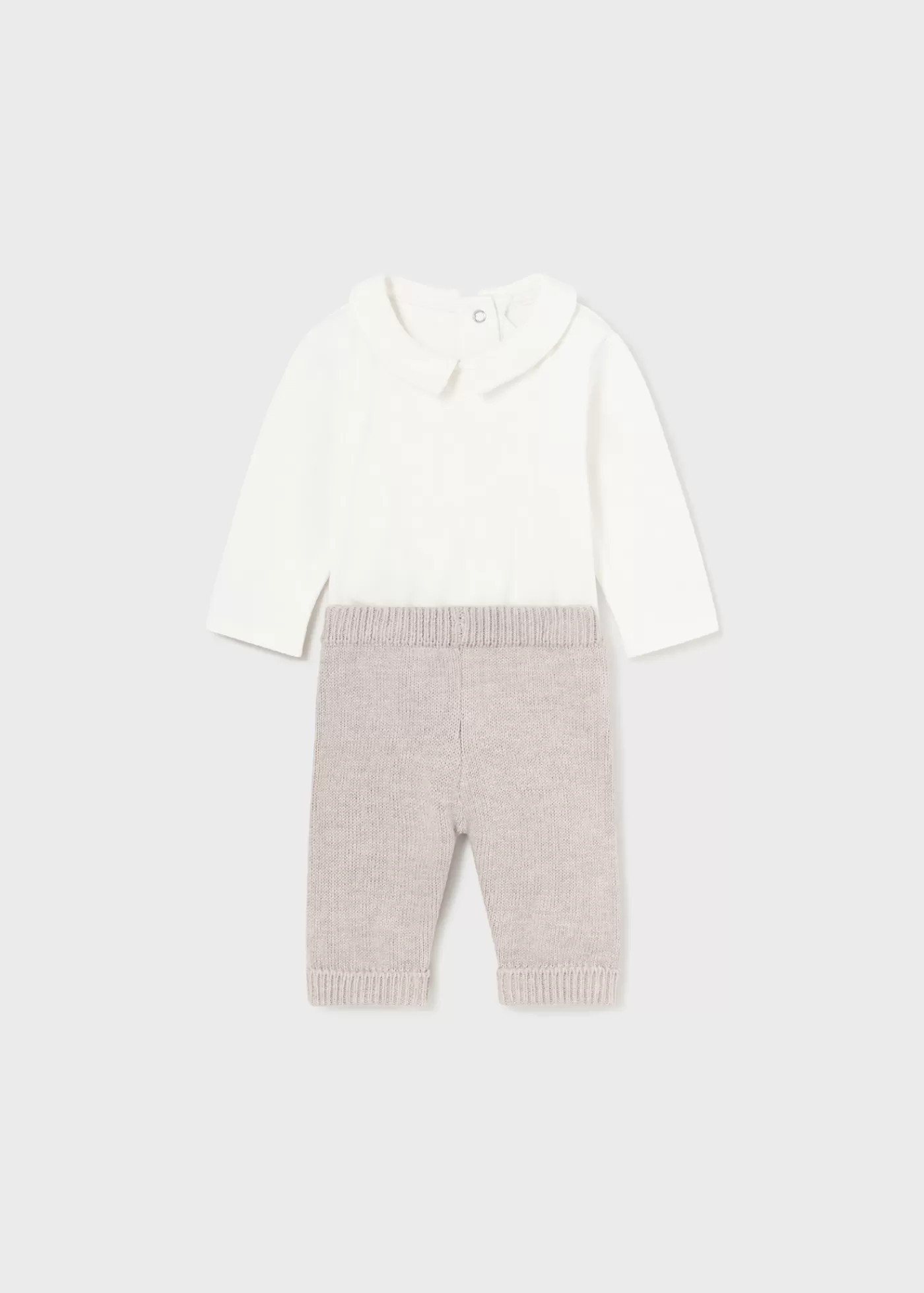 Mayoral Newborn 3 Piece Knit Set Walnutmelange Cheap