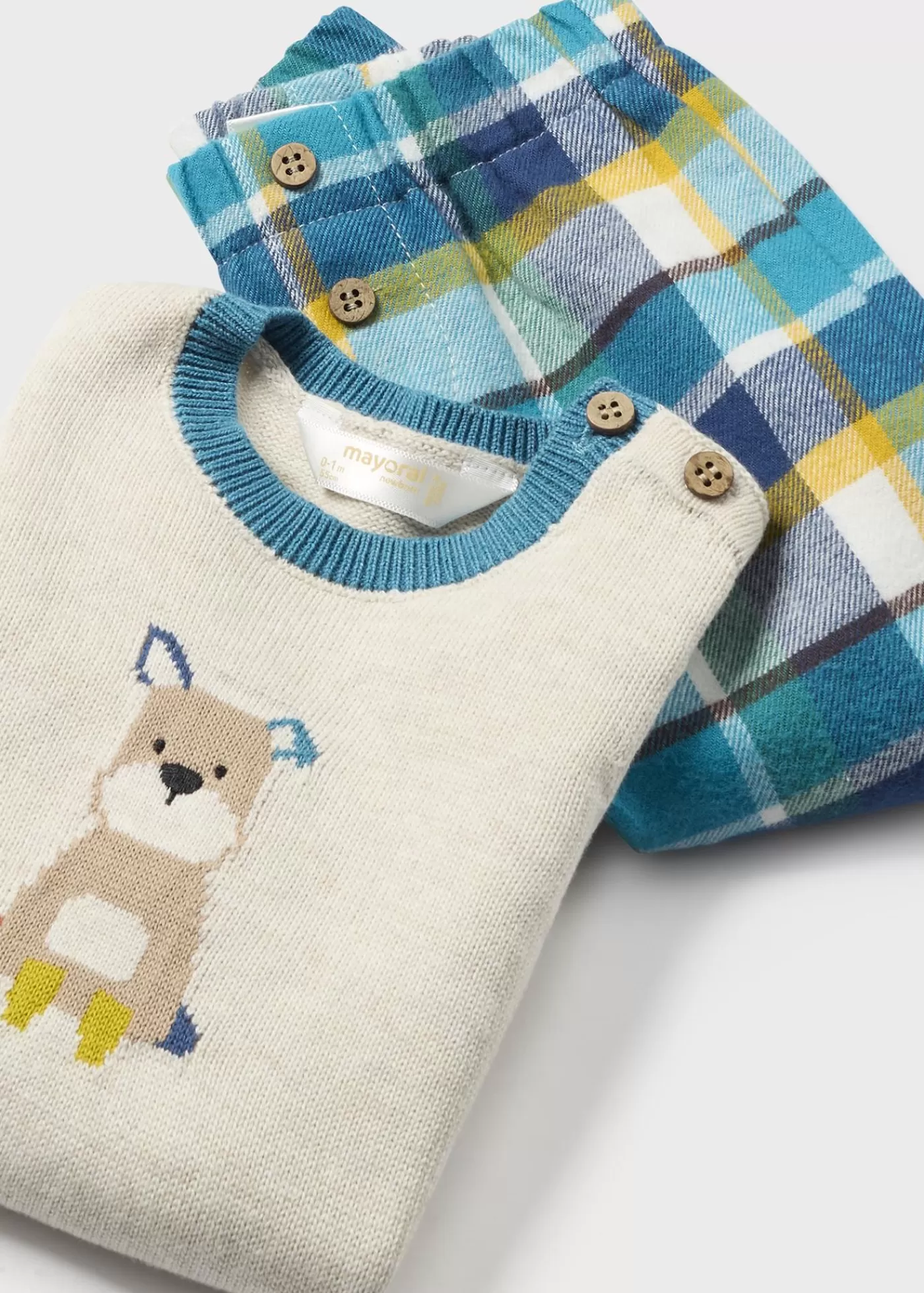 Mayoral Newborn Animal Sweater and Pants Set Milkvigour Discount