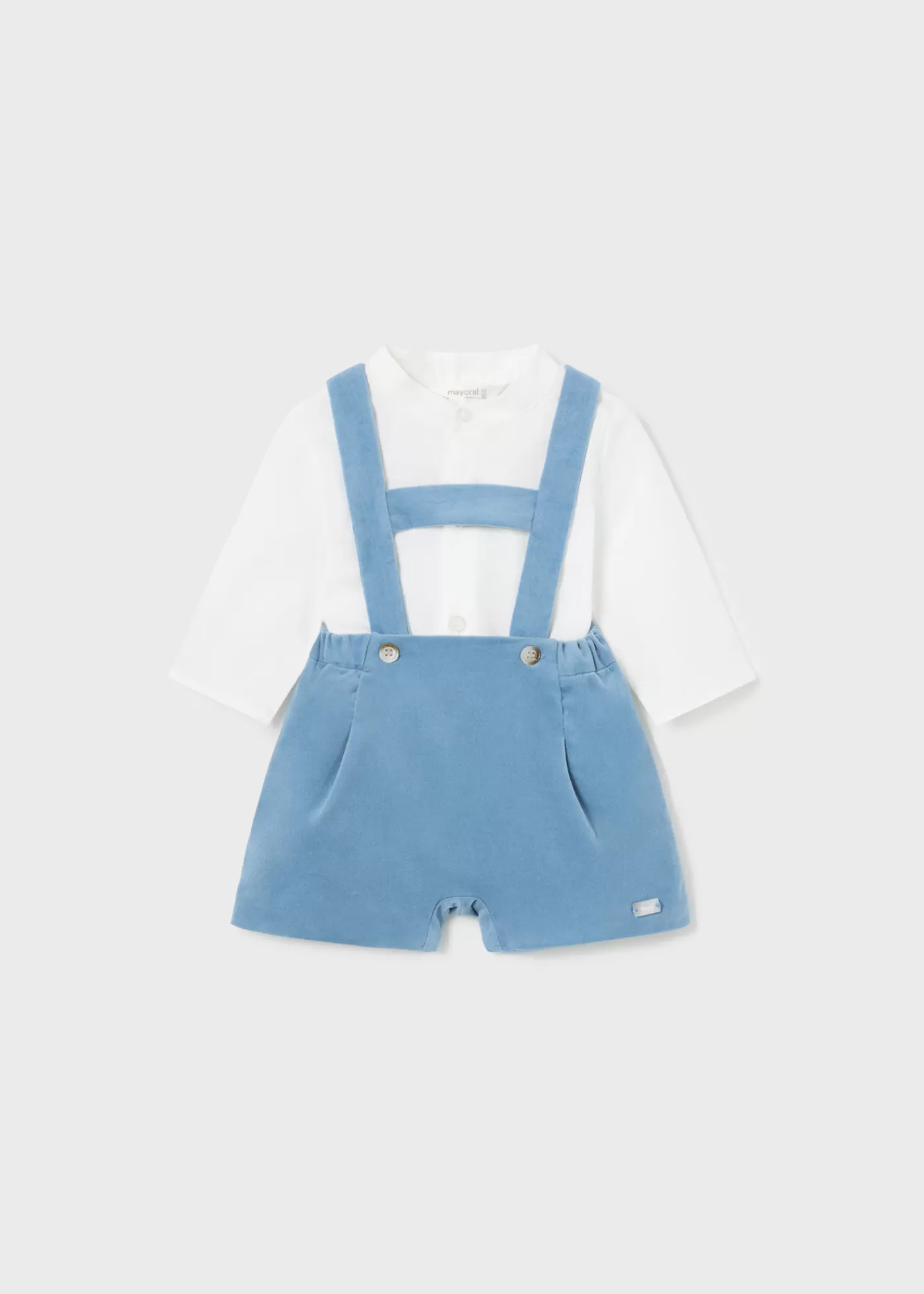 Mayoral Newborn Bodysuit and Dungarees Set Snow Shop