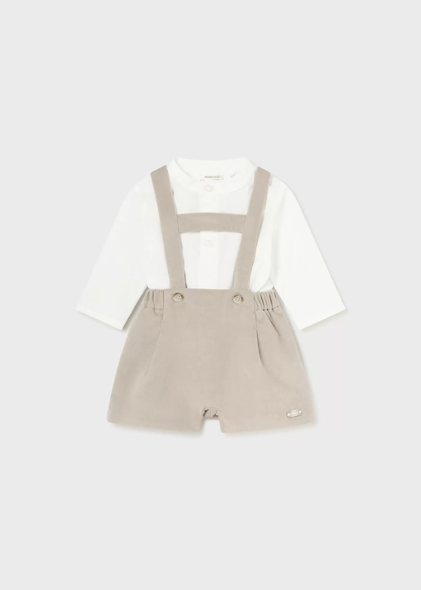 Mayoral Newborn Bodysuit and Dungarees Set Toasted Best Sale
